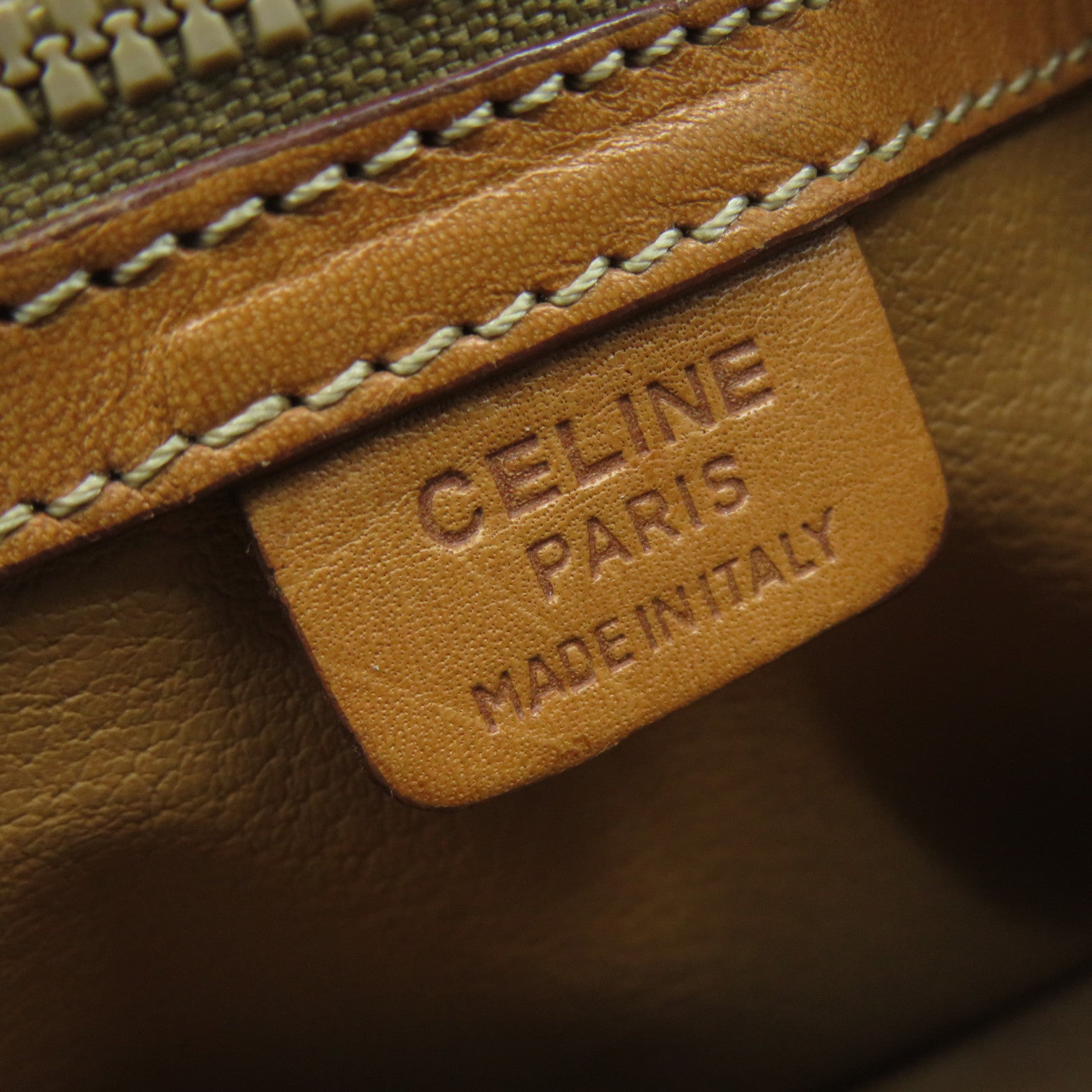 CELINE 塗層帆布Shoulder Bag金扣肩背袋啡色