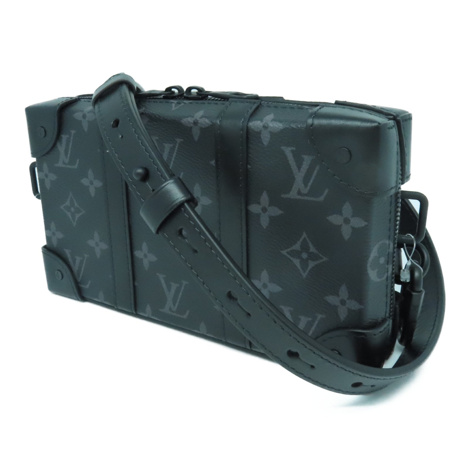 LOUIS VUITTON Monogram Eclipse Soft Trunk Shoulder Bag Black