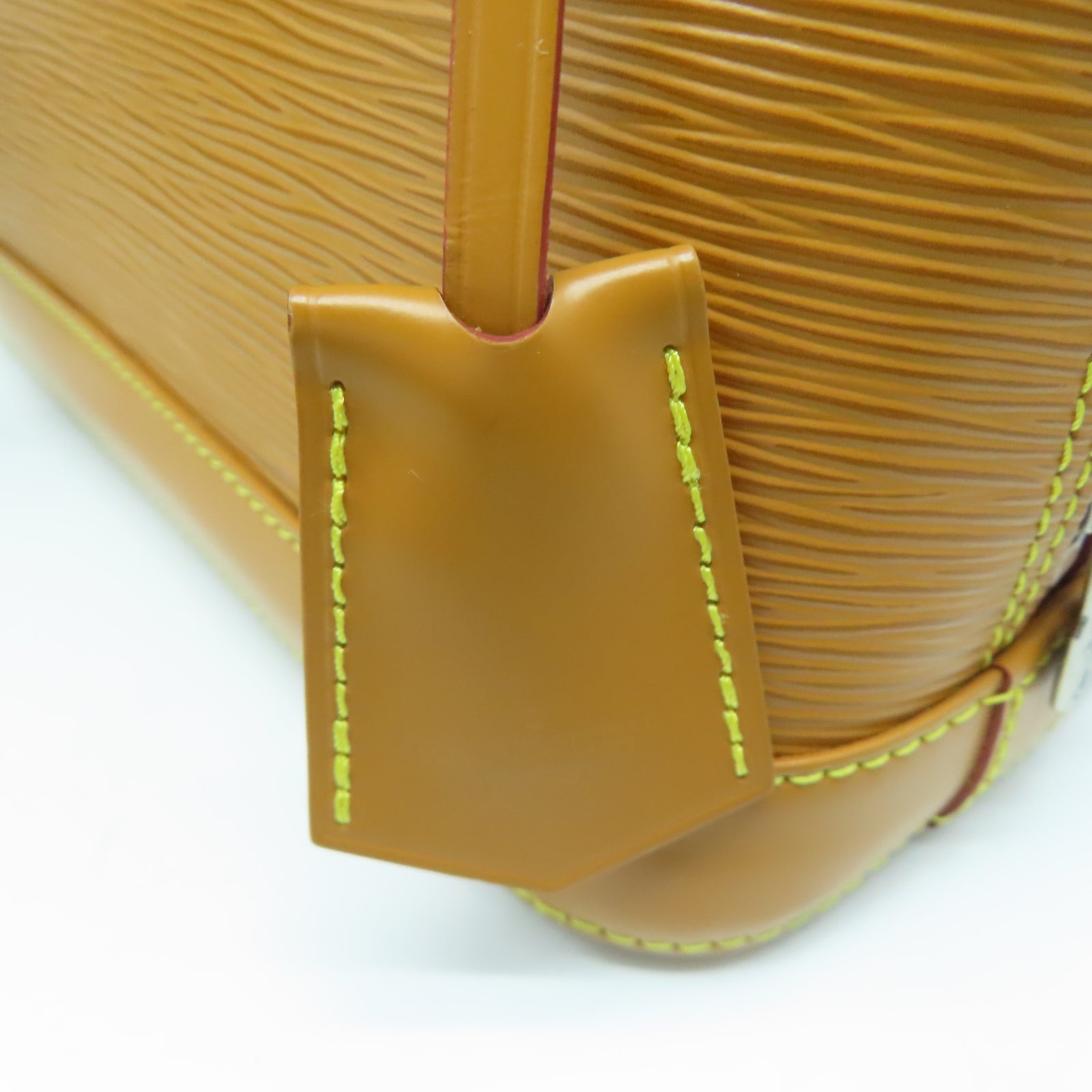LOUIS VUITTON Epi皮革Alma BB銀扣手挽肩背兩用袋棕色