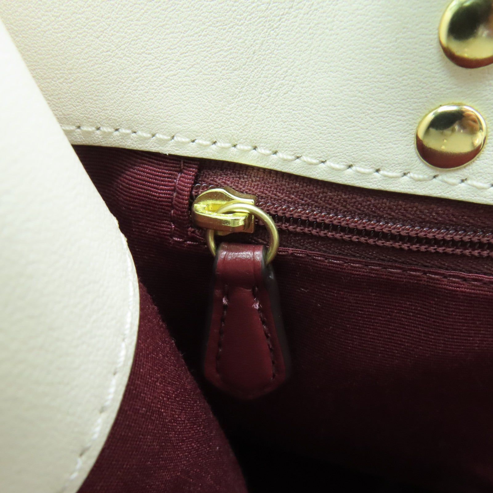 COACH Cowhide Leather 2way Shoulder Bag Gold Buckle Handle Shoulder Bag White/Orange