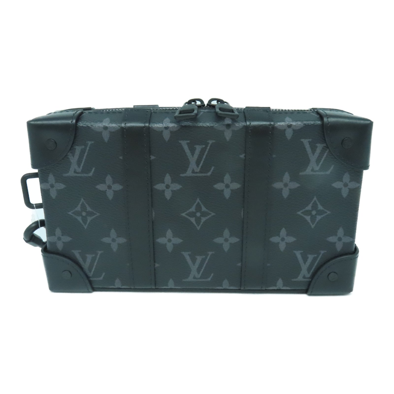 LOUIS VUITTON Monogram Eclipse Soft Trunk Shoulder Bag Black