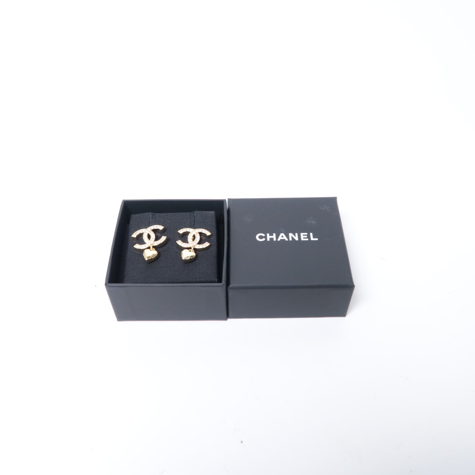 CHANEL 金屬Earrings耳環金色/透明