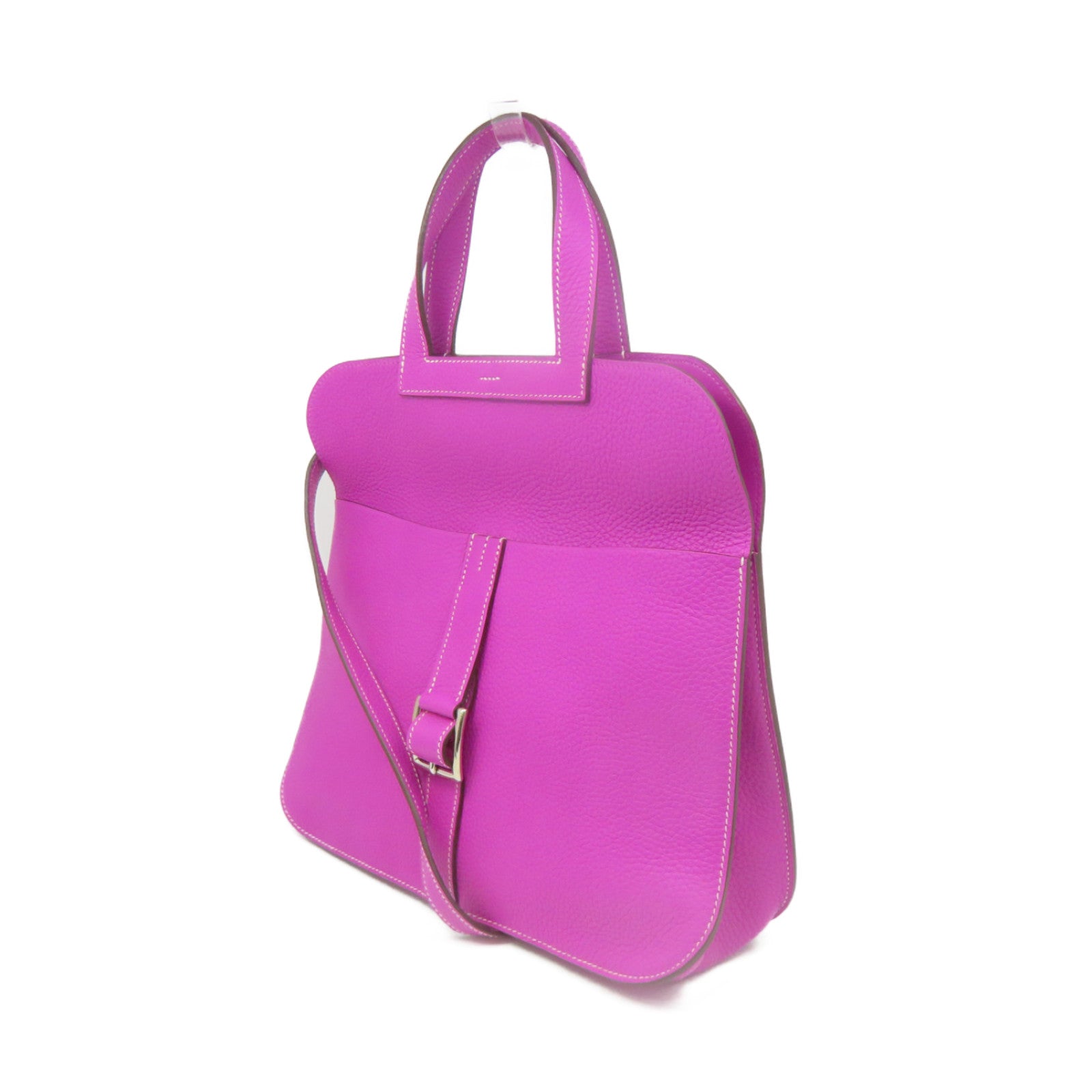 HERMES Clemence皮革Halzan 31 2way Shoulder Bag手挽肩背两用袋9I紫色