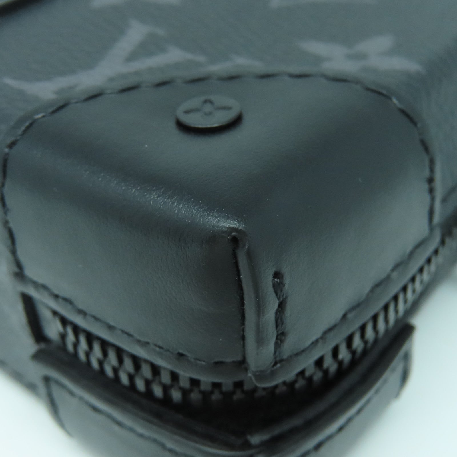 LOUIS VUITTON Monogram Eclipse Soft Trunk Shoulder Bag Black