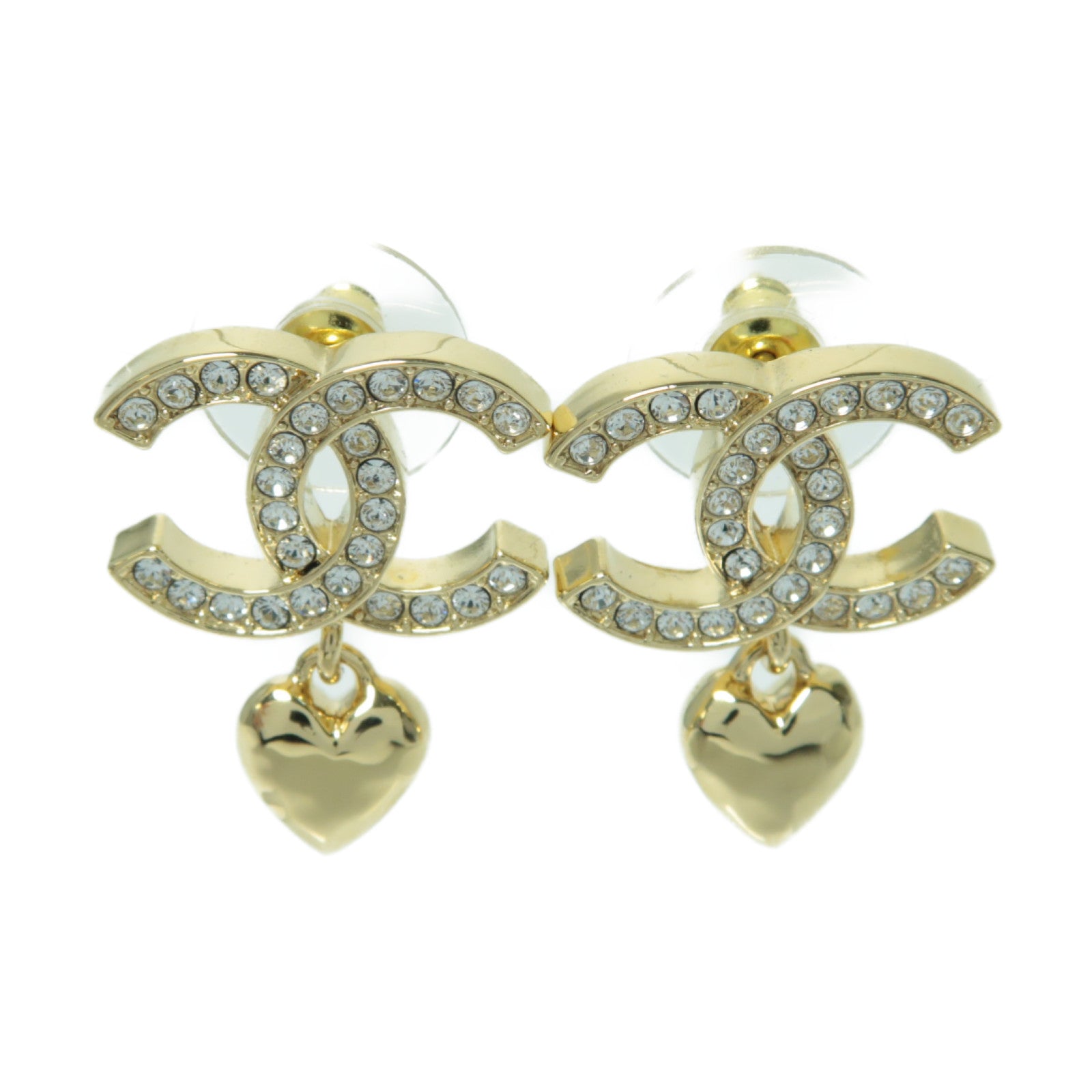 CHANEL 金屬Earrings耳環金色/透明