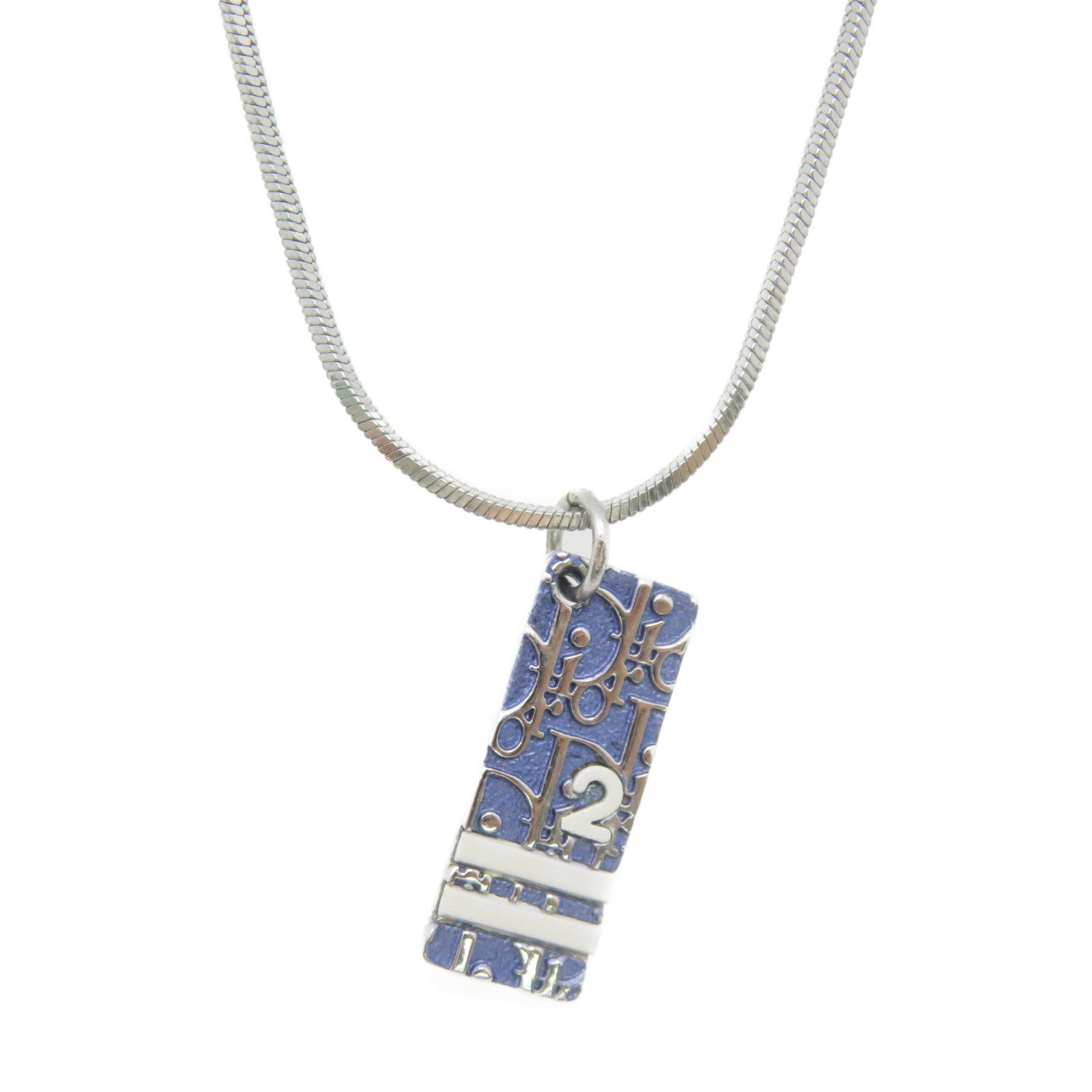 Dior 金屬Necklace項鏈藍色/銀色