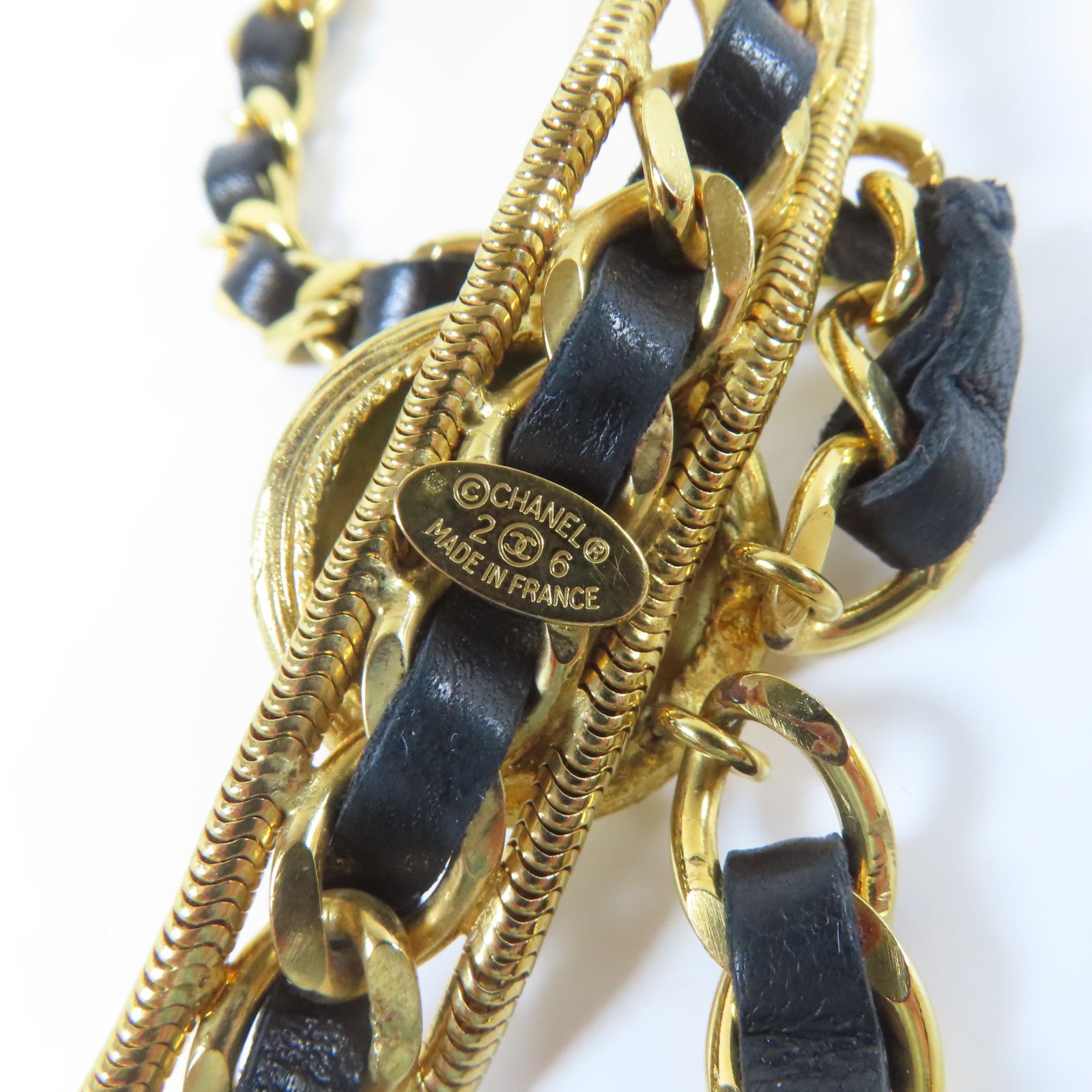 CHANEL 金屬Chain Belt腰帶金色/黑色