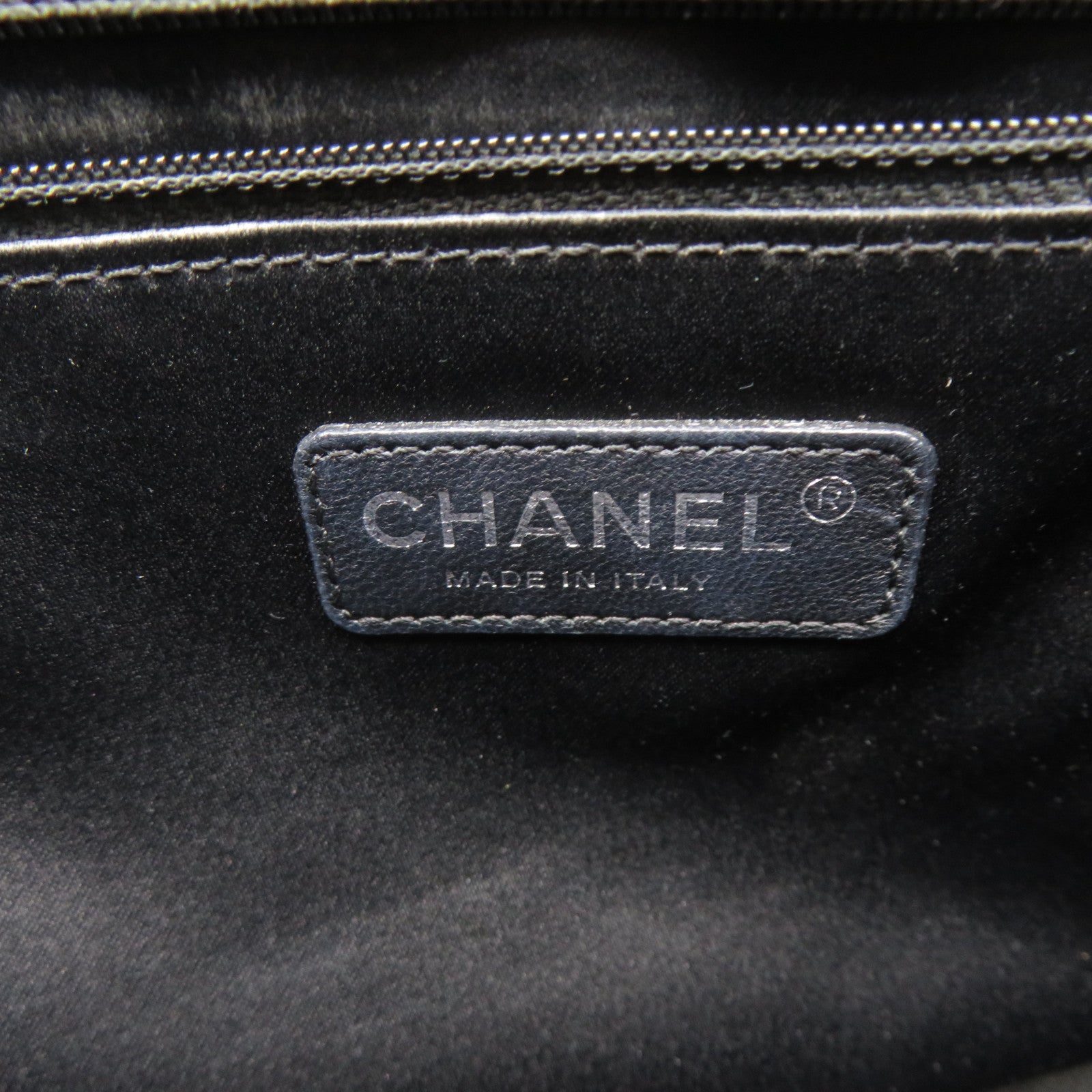 CHANEL Rhombus Caviar Leather GST Chain Shoulder Bag Silver Buckle Chain Belt Shoulder Bag Black