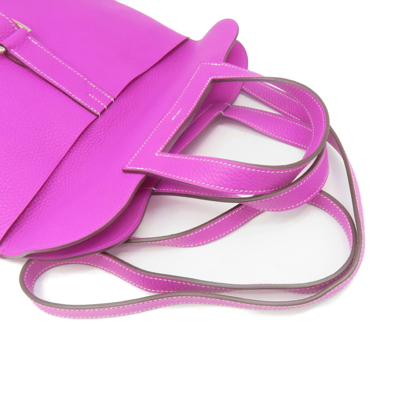 HERMES Clemence皮革Halzan 31 2way Shoulder Bag手挽肩背两用袋9I紫色