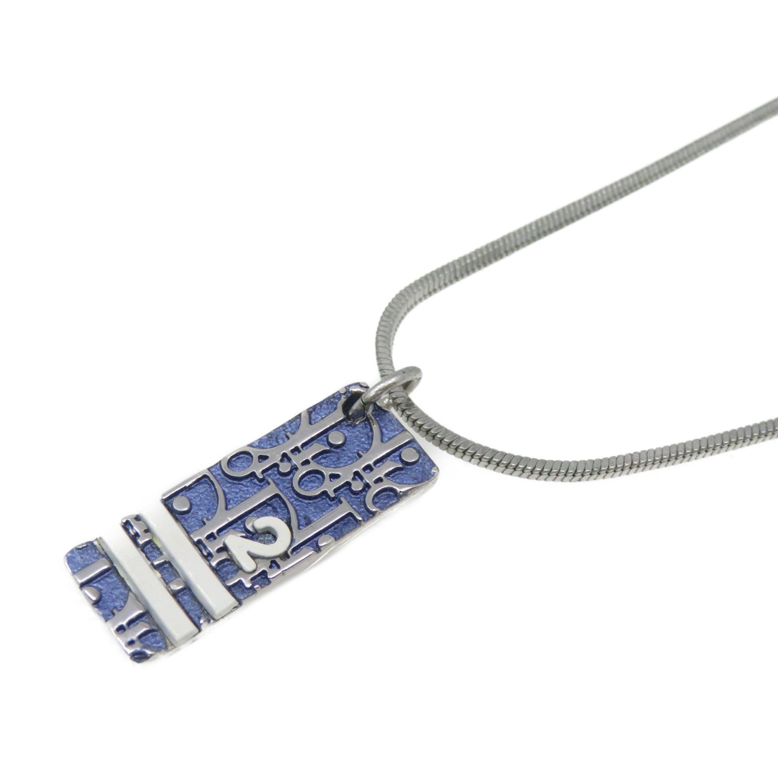 Dior 金屬Necklace項鏈藍色/銀色