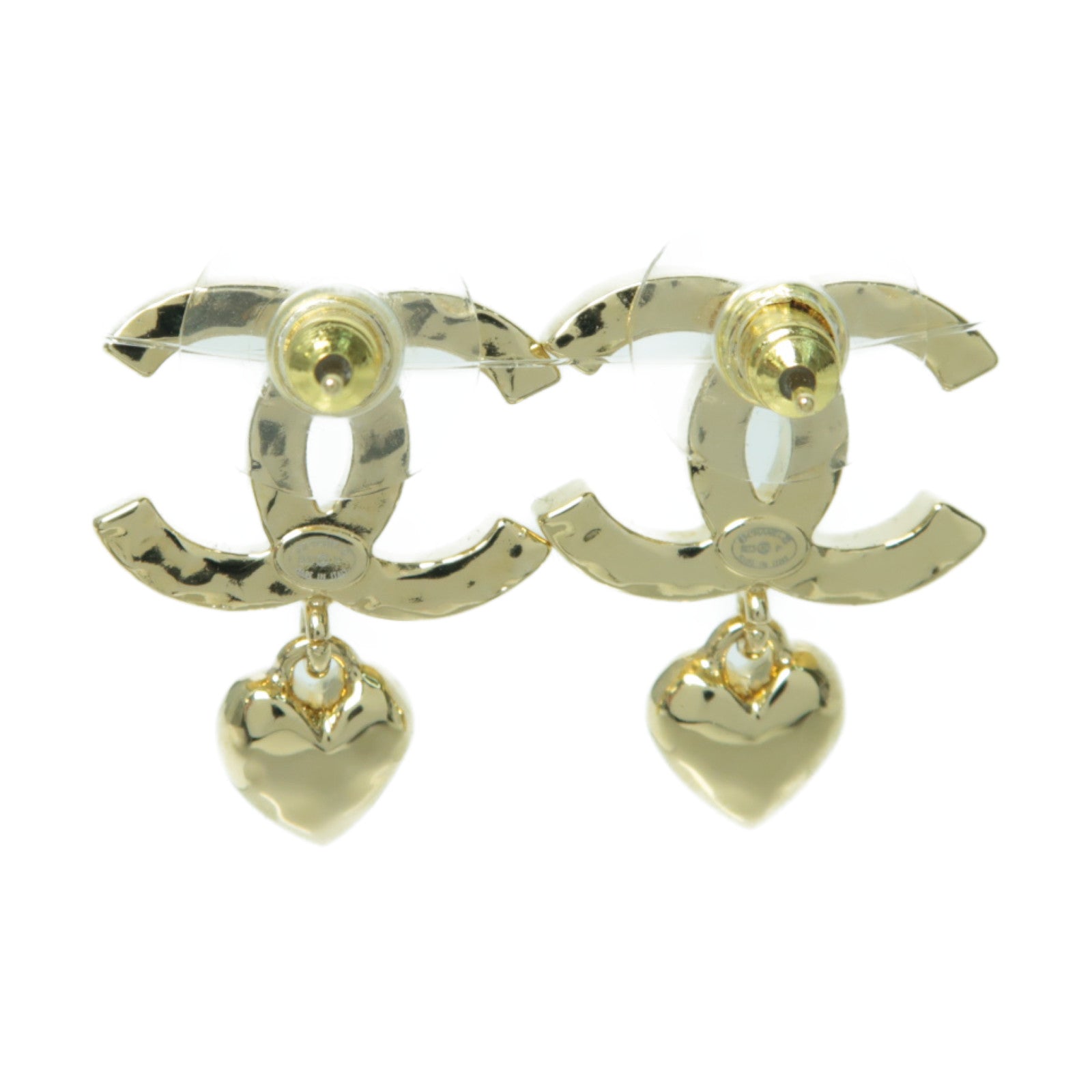 CHANEL 金屬Earrings耳環金色/透明