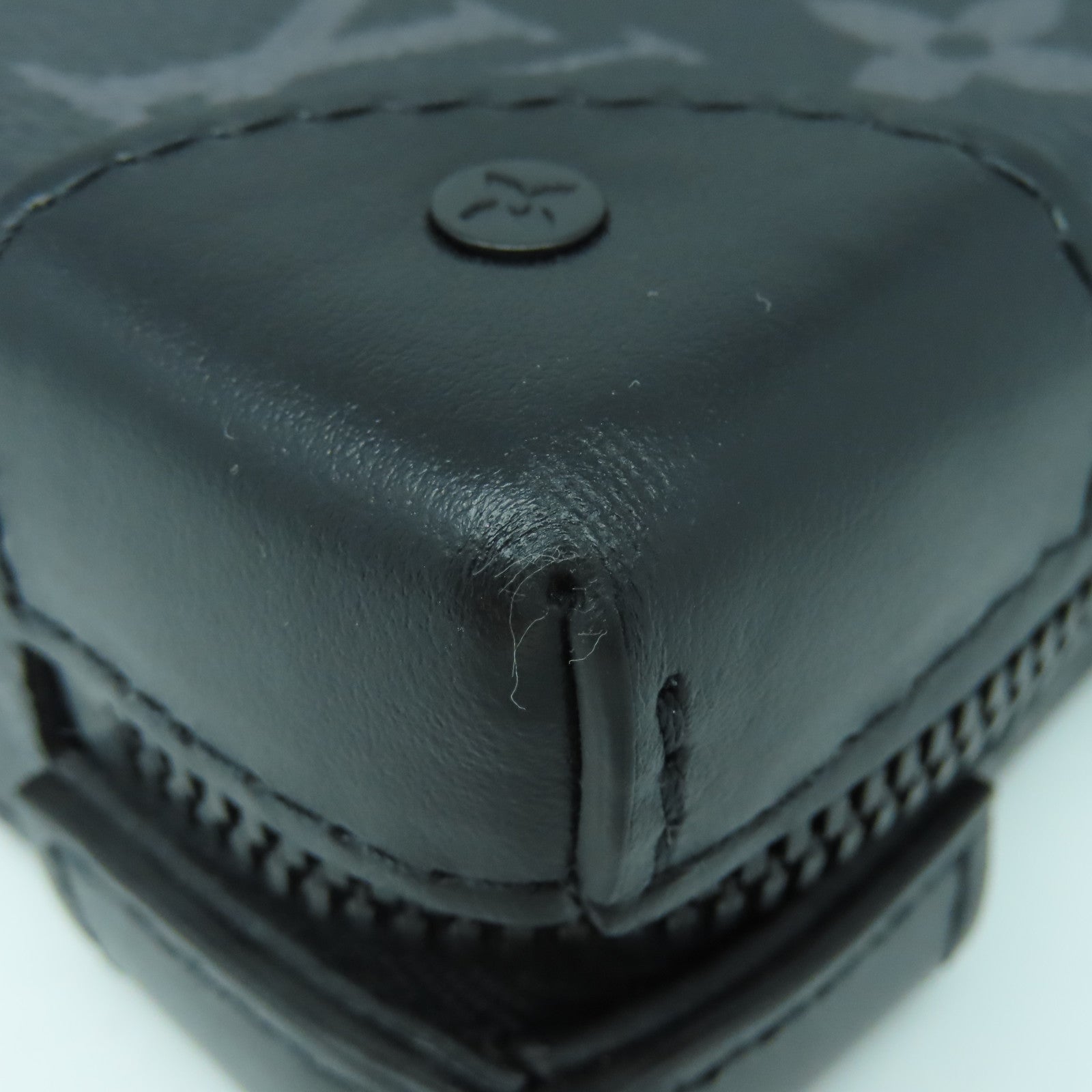 LOUIS VUITTON Monogram Eclipse Soft Trunk Shoulder Bag Black