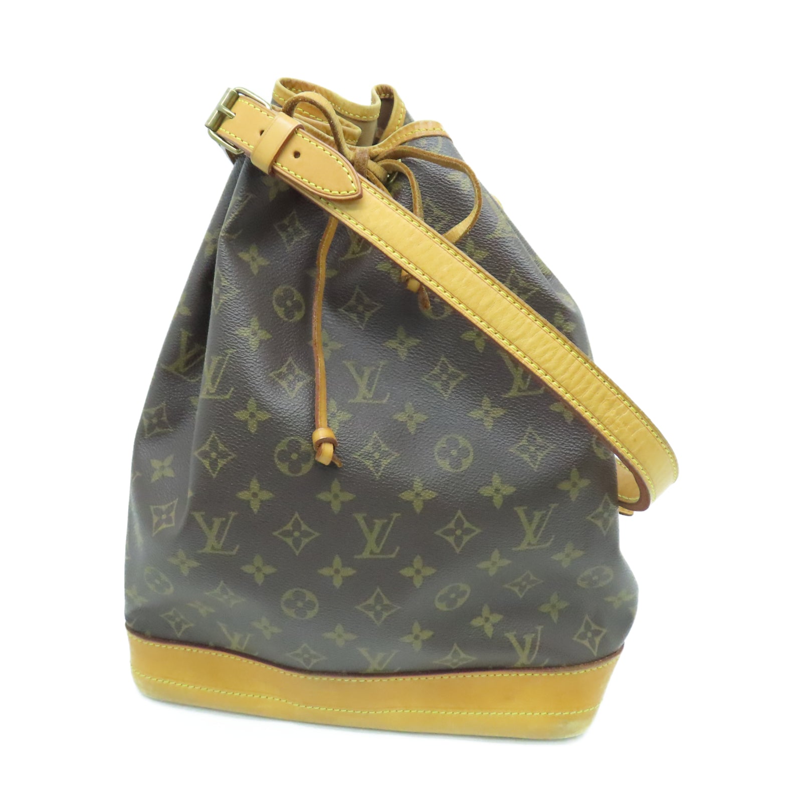 LOUIS VUITTON Monogram Noe金扣肩背袋棕色