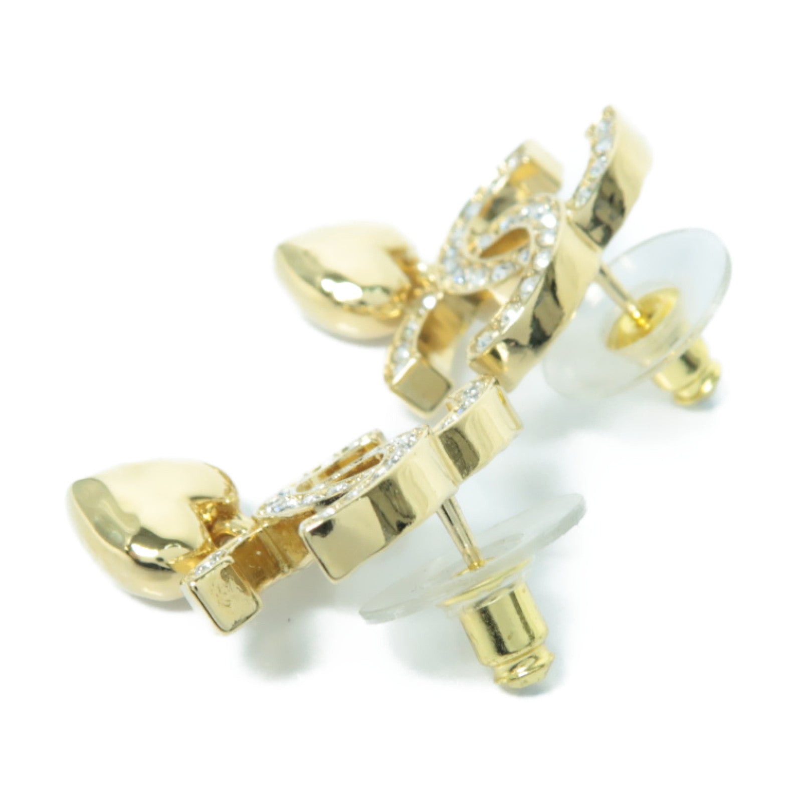 CHANEL 金屬Earrings耳環金色/透明