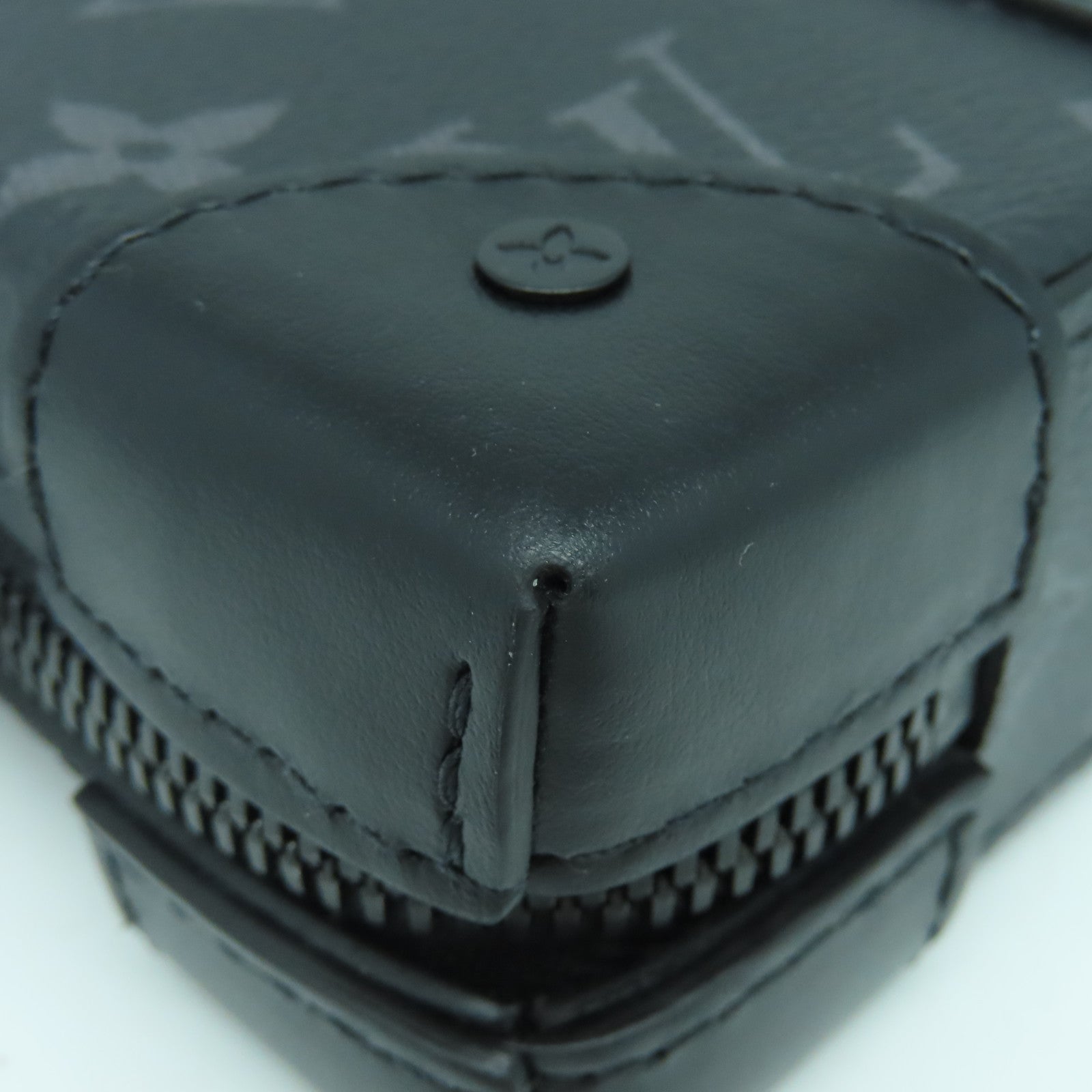 LOUIS VUITTON Monogram Eclipse Soft Trunk Shoulder Bag Black