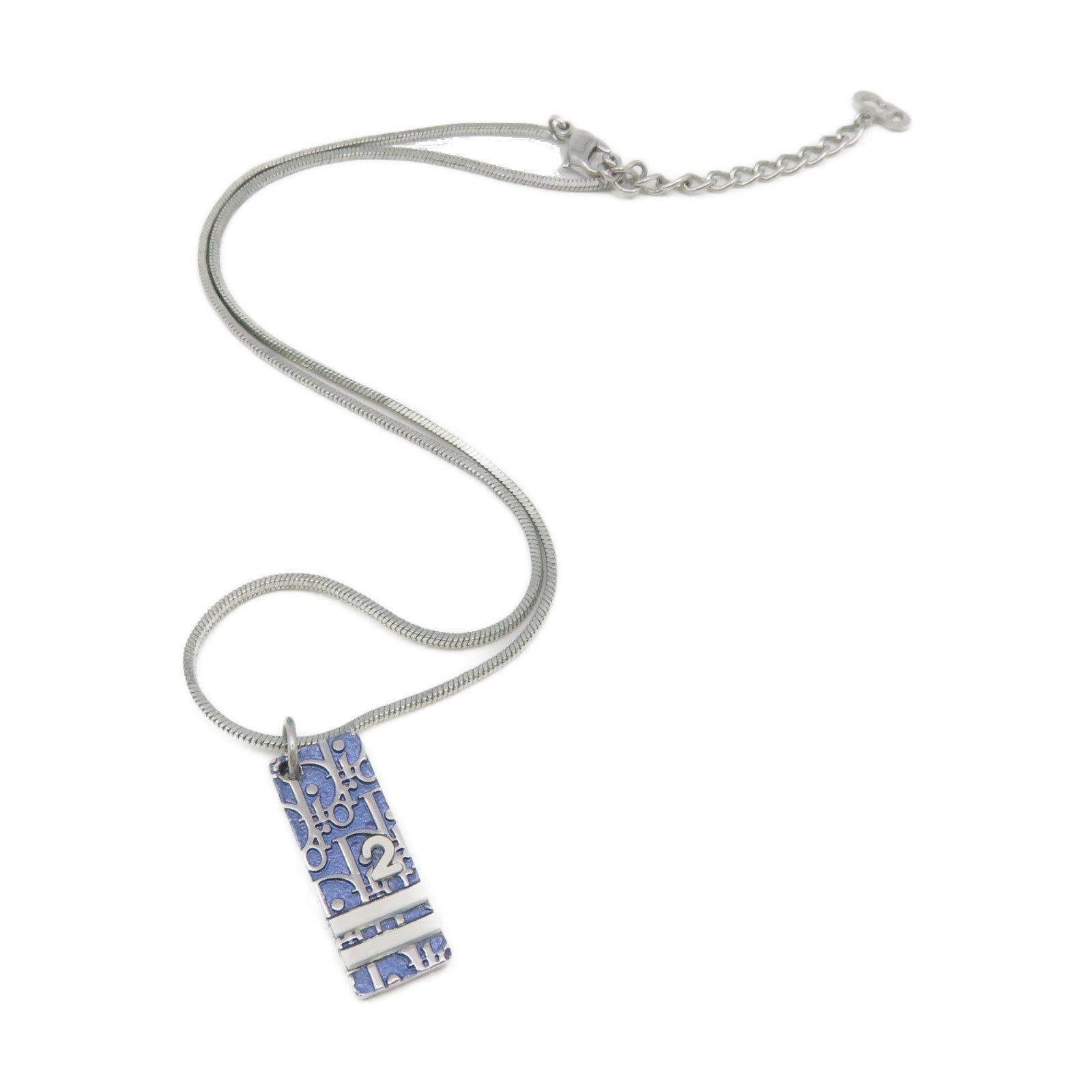 Dior 金屬Necklace項鏈藍色/銀色