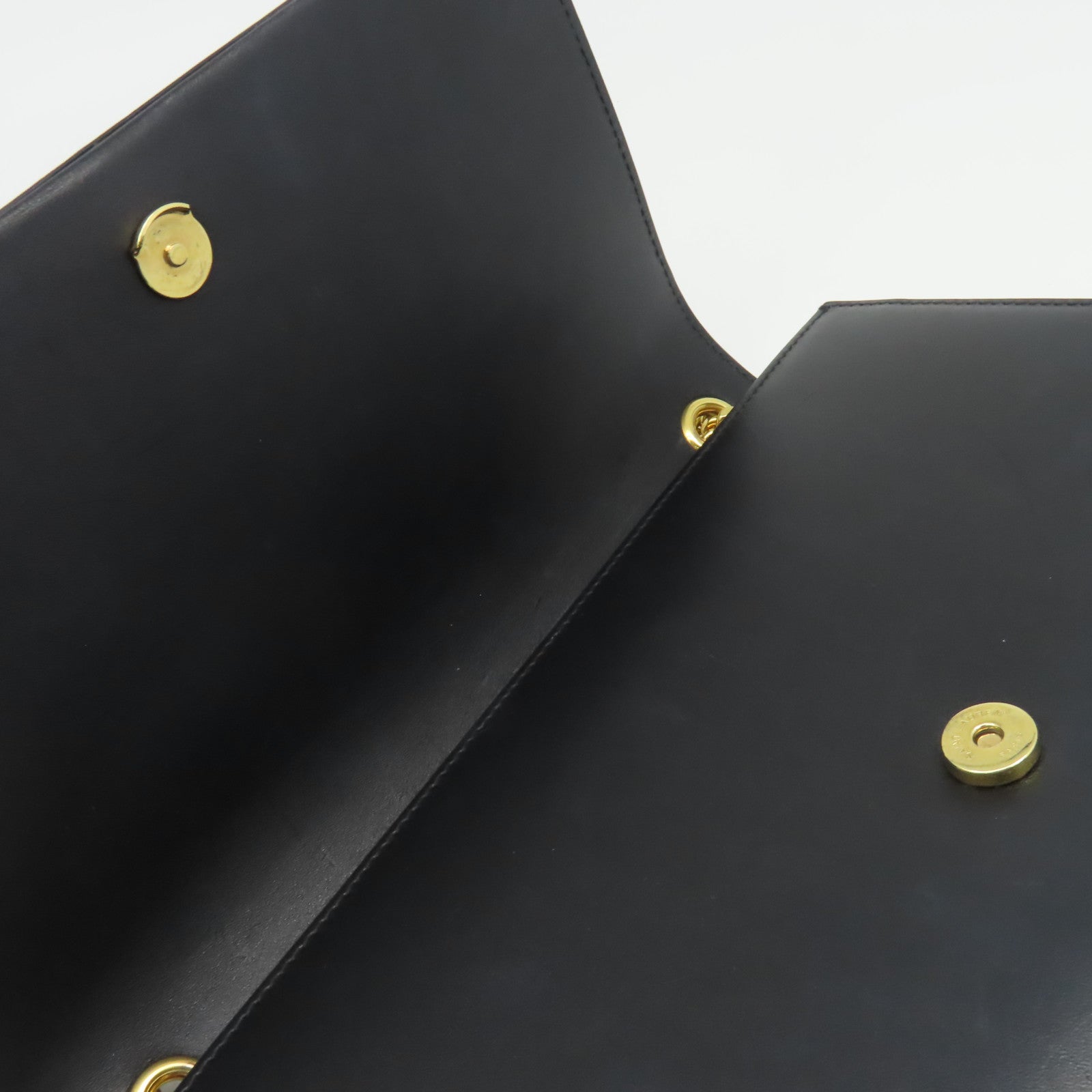 YVES SAINT LAURENT 牛皮皮革Kate Medium Chain Shoulder Bag金扣鏈帶肩背袋黑色