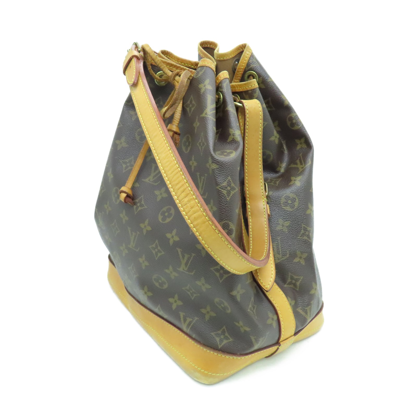 LOUIS VUITTON Monogram Noe金扣肩背袋棕色
