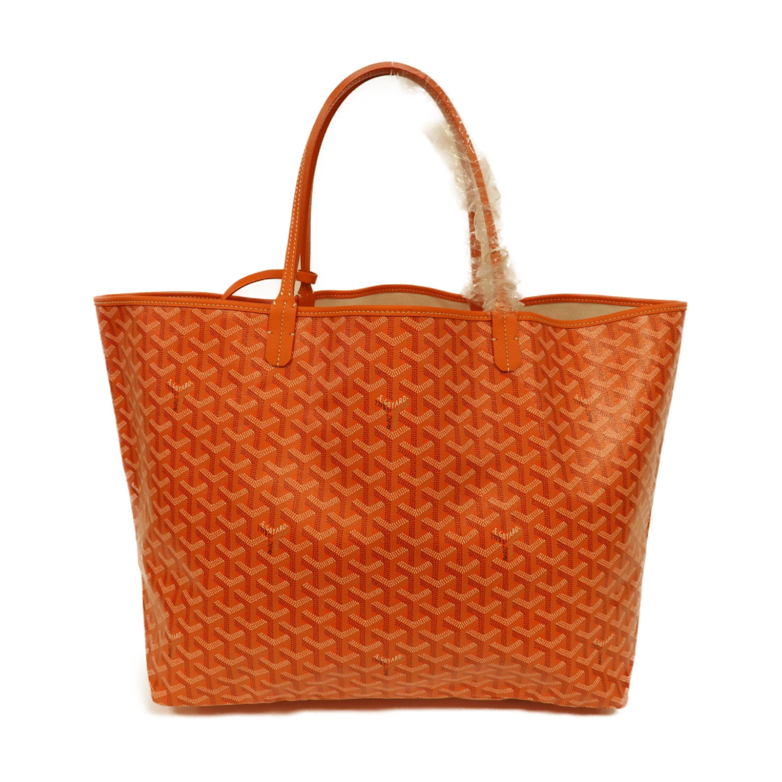GOYARD 塗層帆布Tote Bag銀扣肩背袋橙色