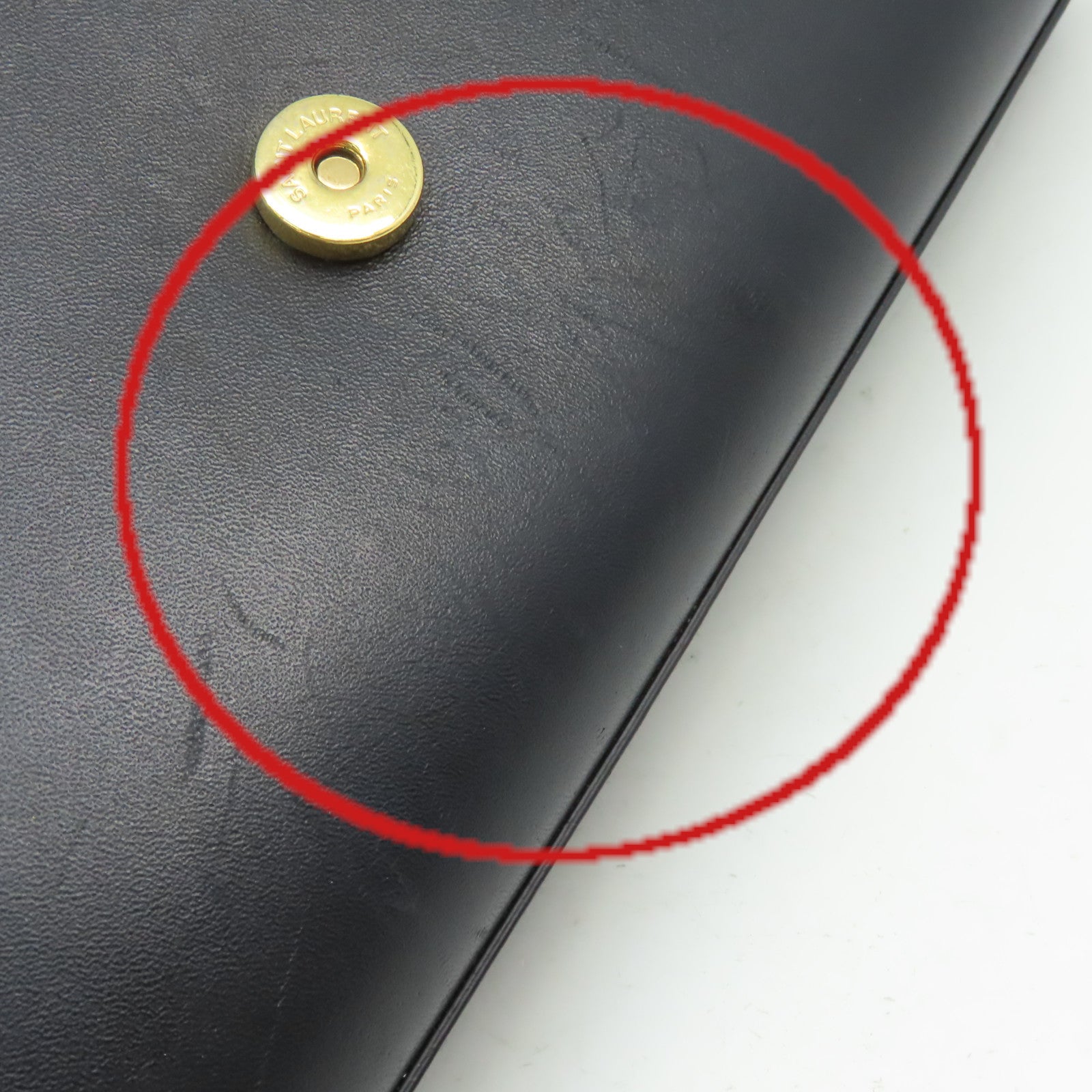 YVES SAINT LAURENT 牛皮皮革Kate Medium Chain Shoulder Bag金扣鏈帶肩背袋黑色