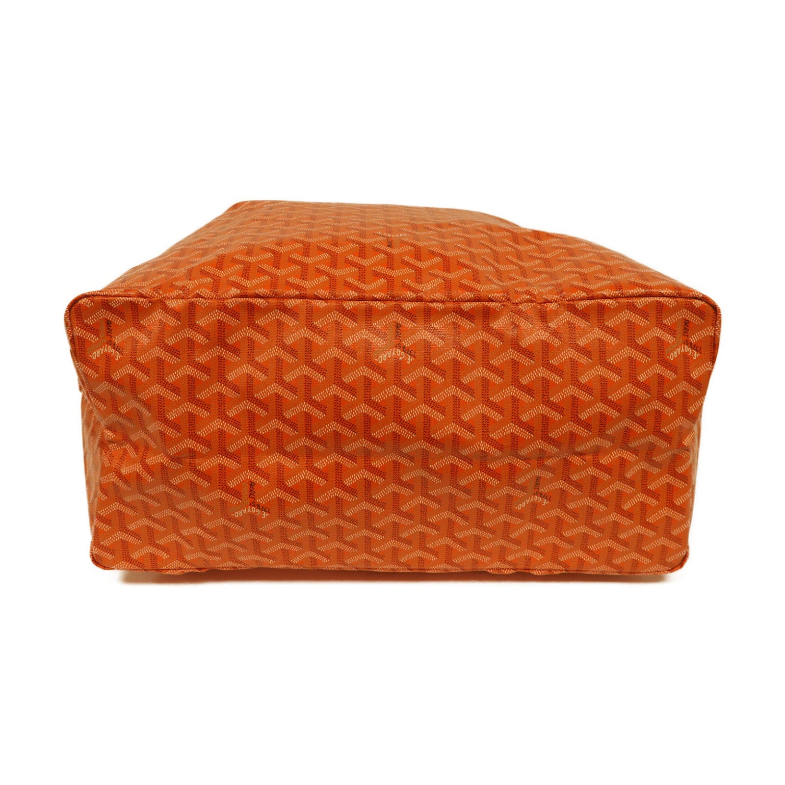 GOYARD 塗層帆布Tote Bag銀扣肩背袋橙色