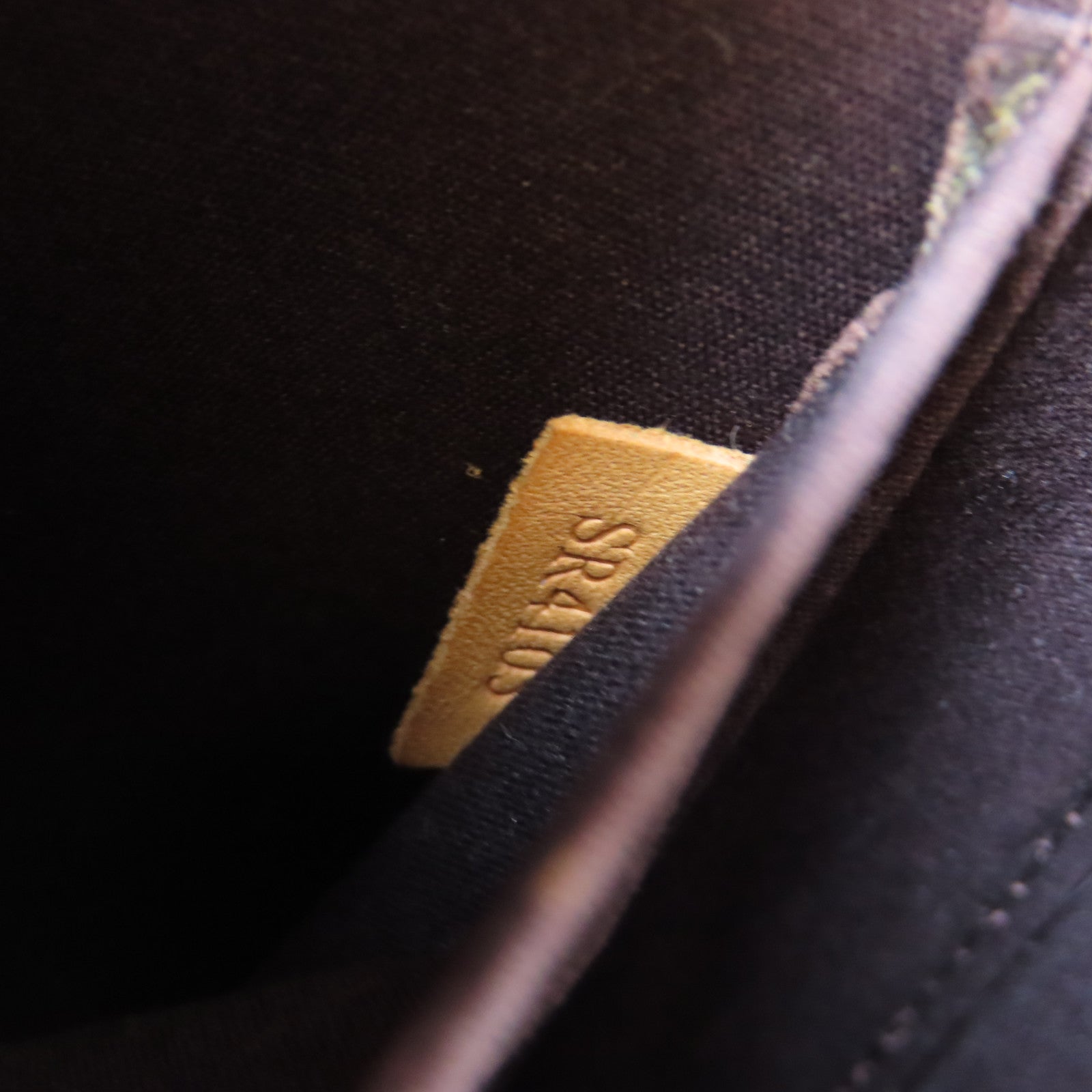 LOUIS VUITTON Monogram Vernis Alma PM金扣手挽袋酒紅色