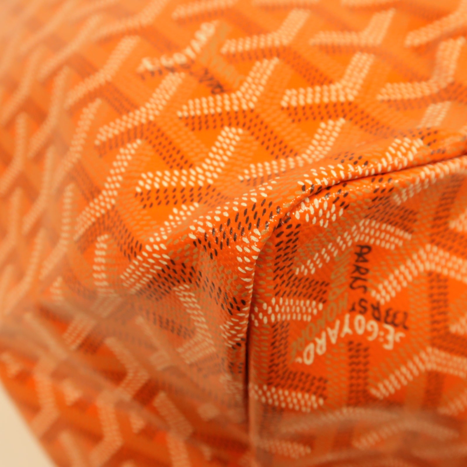 GOYARD 塗層帆布Tote Bag銀扣肩背袋橙色