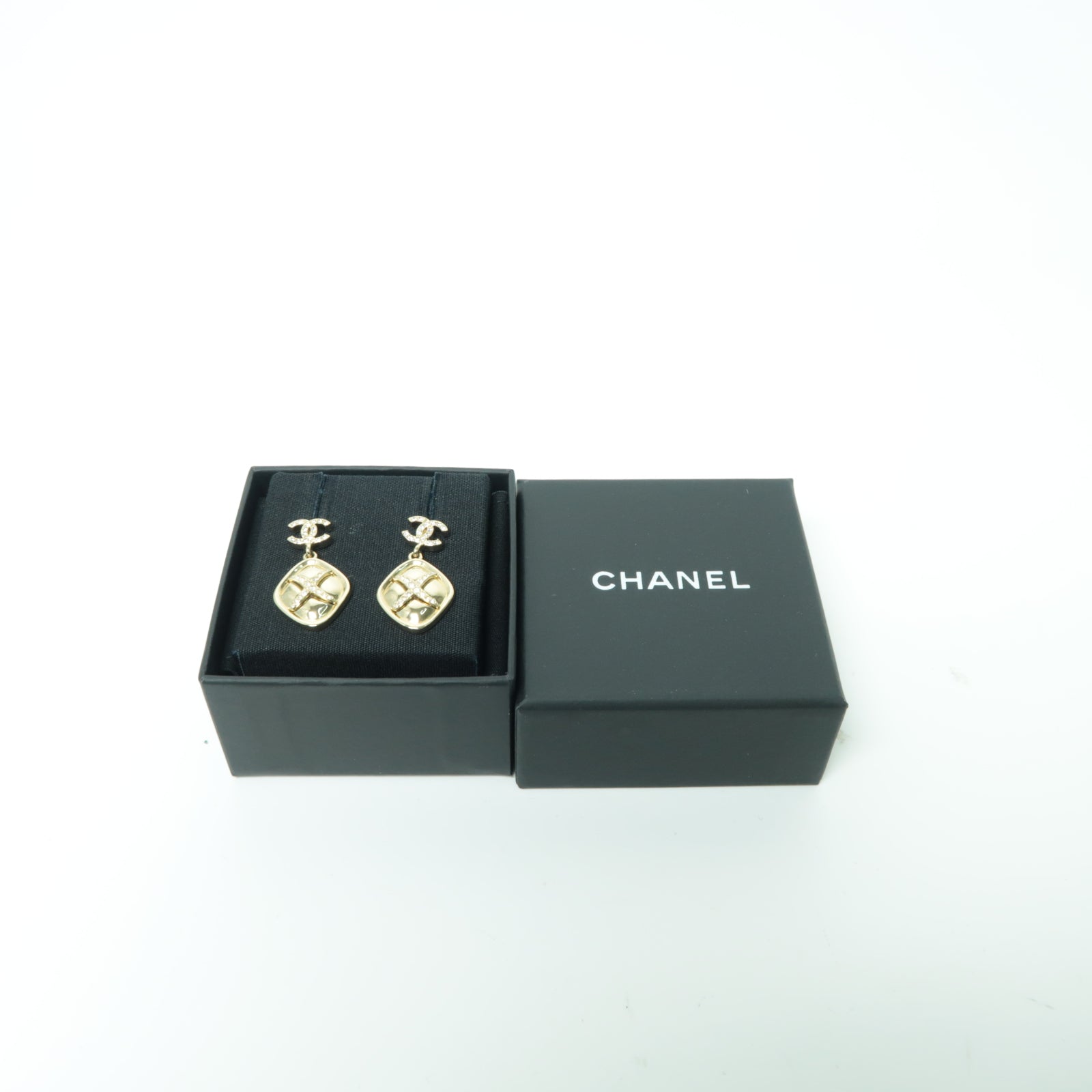 CHANEL 金屬Earrings耳環金色/透明