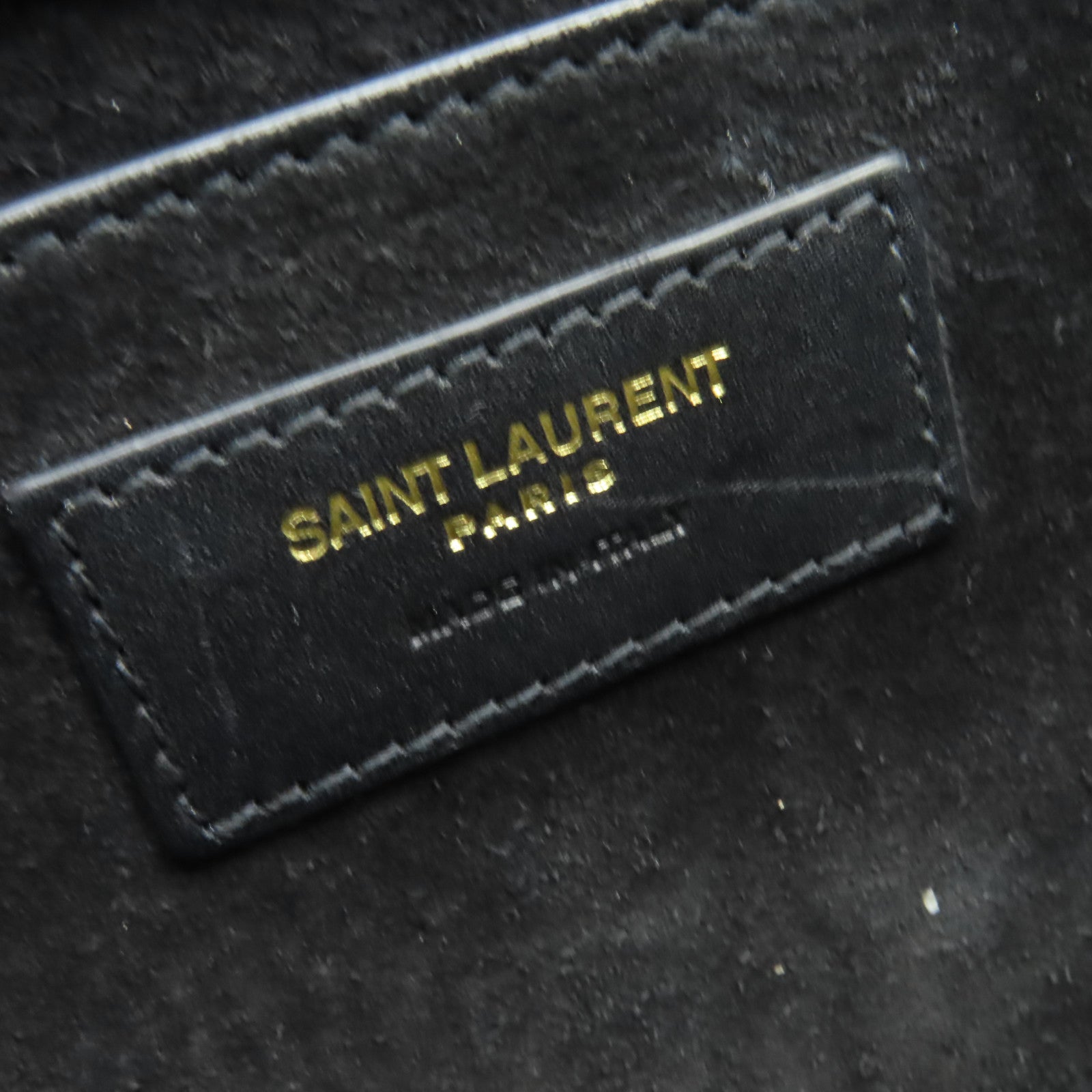 YVES SAINT LAURENT 牛皮皮革Kate Medium Chain Shoulder Bag金扣鏈帶肩背袋黑色