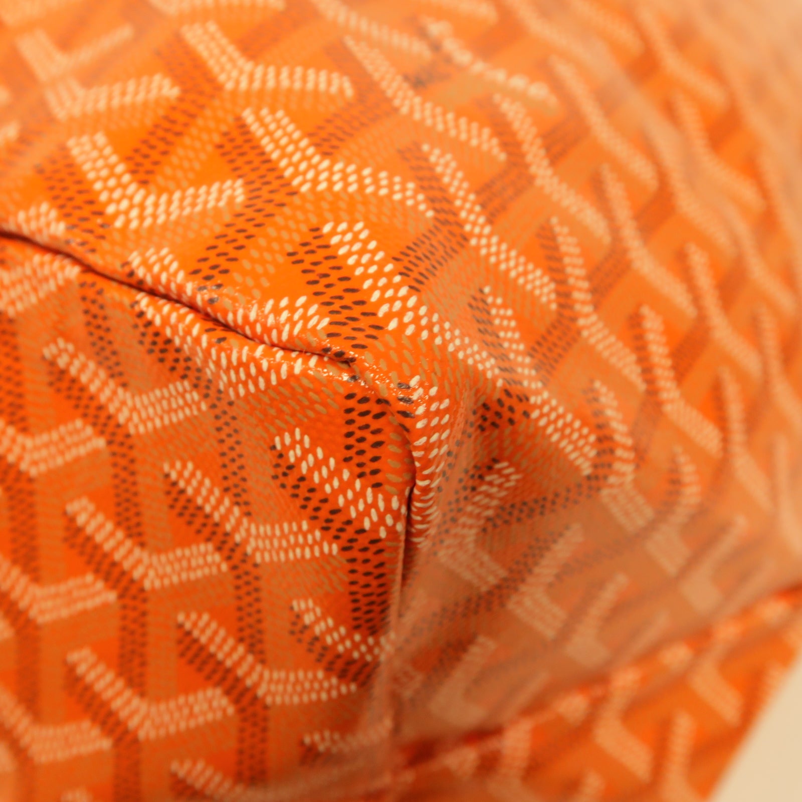 GOYARD 塗層帆布Tote Bag銀扣肩背袋橙色