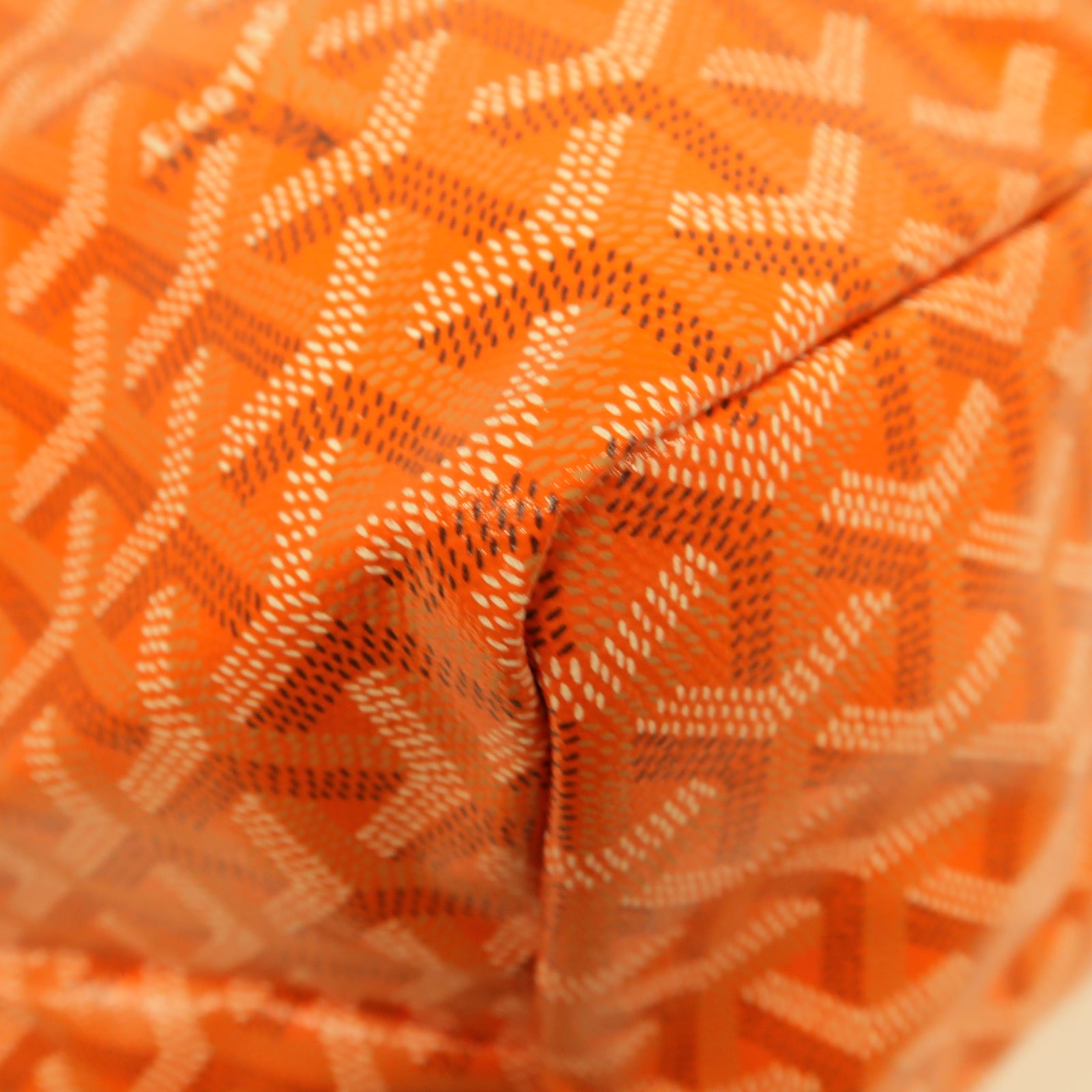 GOYARD 塗層帆布Tote Bag銀扣肩背袋橙色