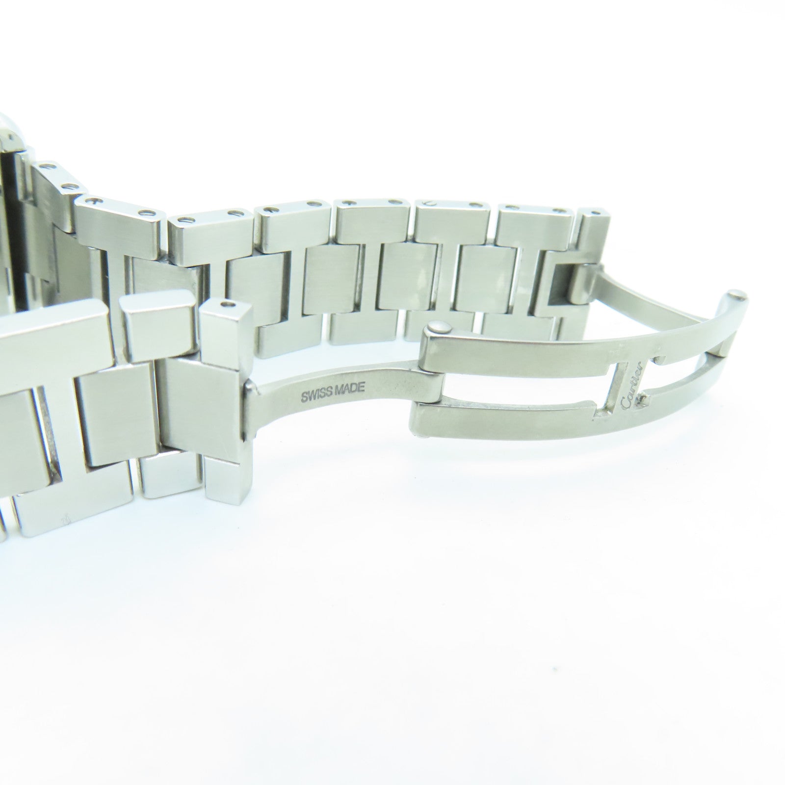 CARTIER Tank Solo Stainless Steel Watch Quartz Movement White