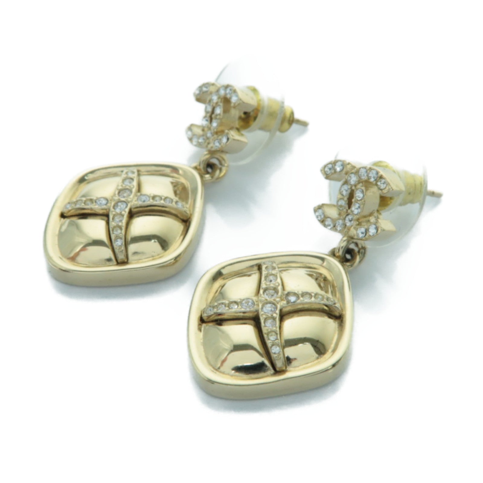 CHANEL 金屬Earrings耳環金色/透明