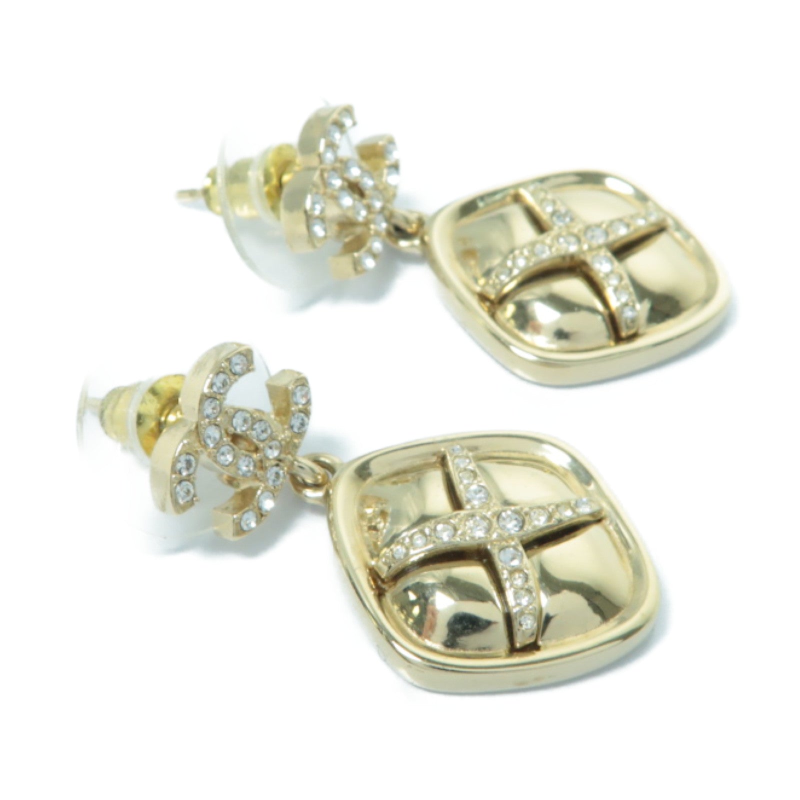 CHANEL 金屬Earrings耳環金色/透明