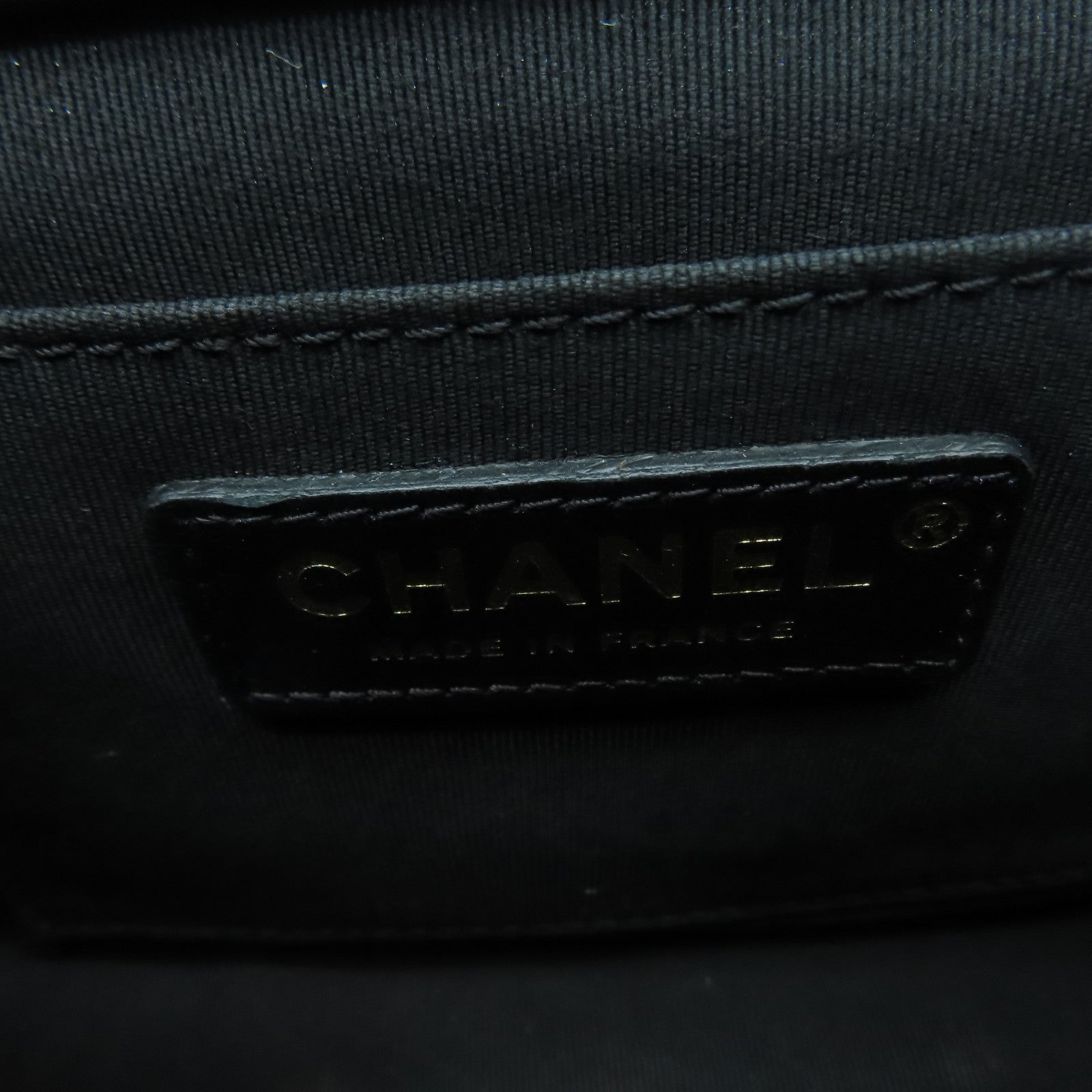 CHANEL 菱格羊皮皮革Chain Shoulder金扣鏈帶肩背袋黑色