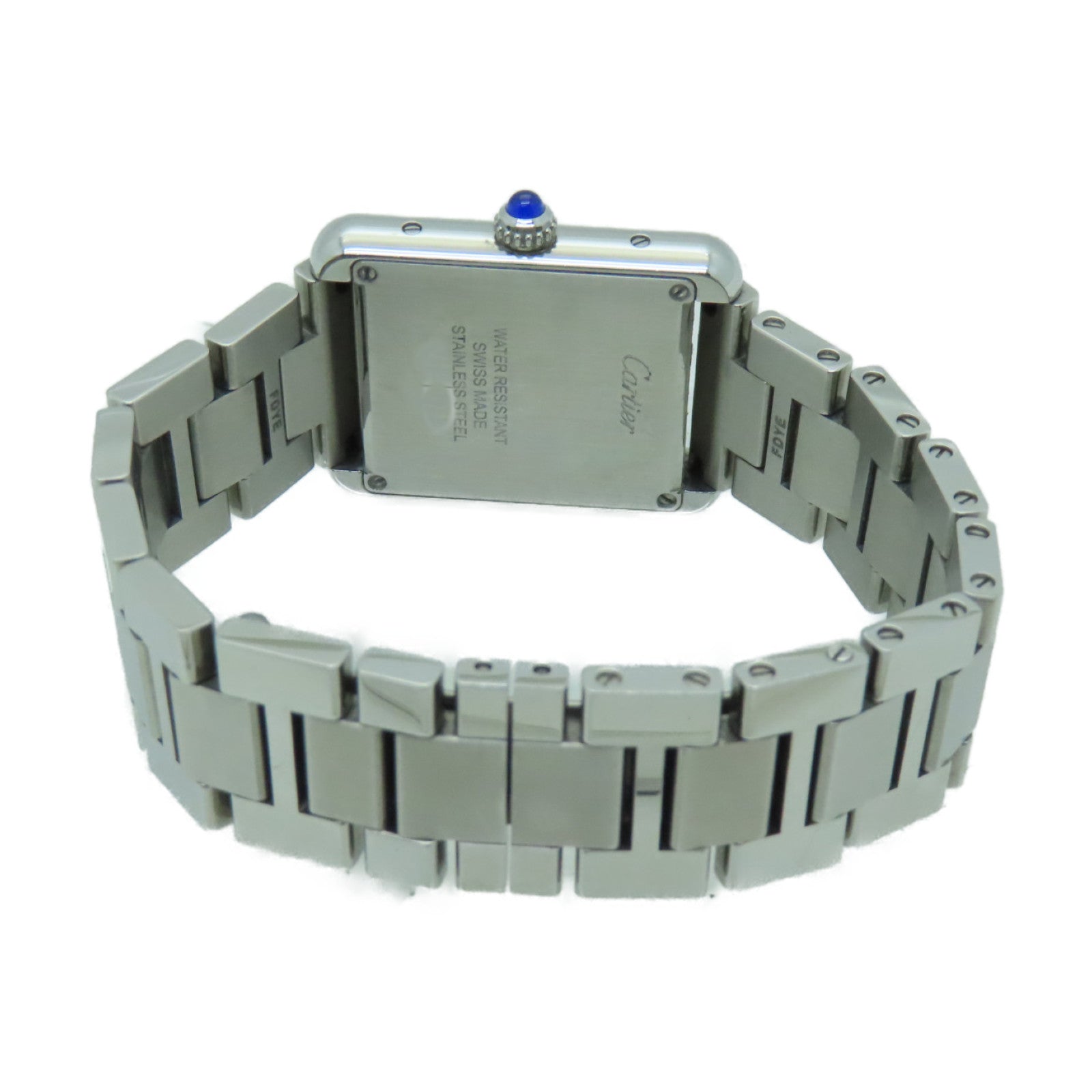 CARTIER Tank Solo Stainless Steel Watch Quartz Movement White