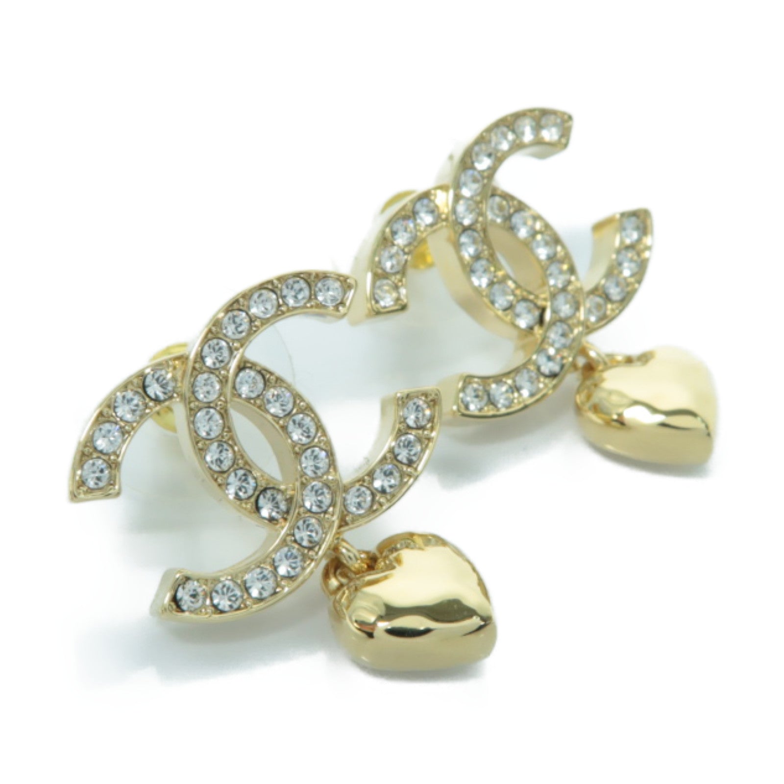 CHANEL 金屬Earrings耳環金色/透明