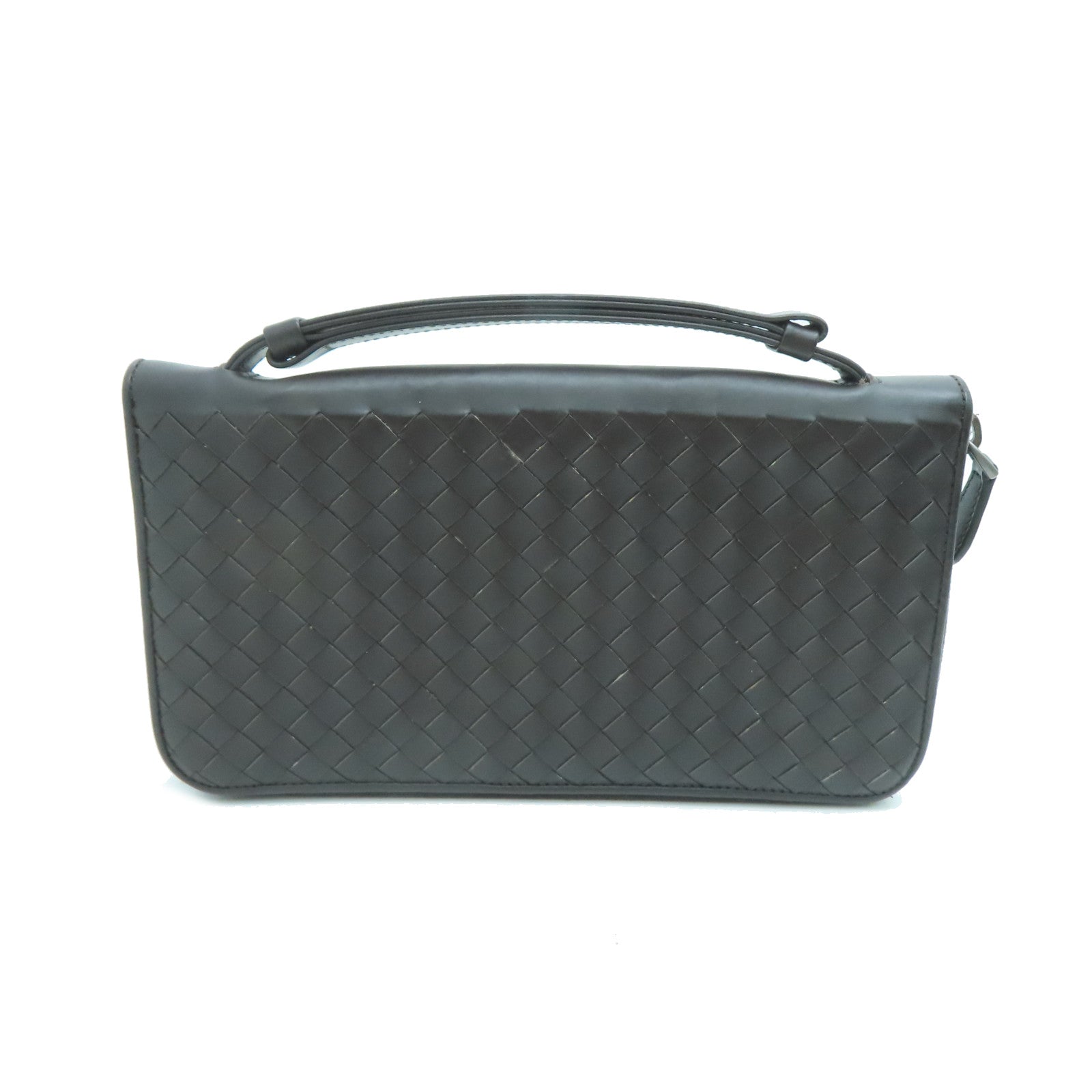 BOTTEGA VENETA 牛皮皮革Clutch手拿包啡色