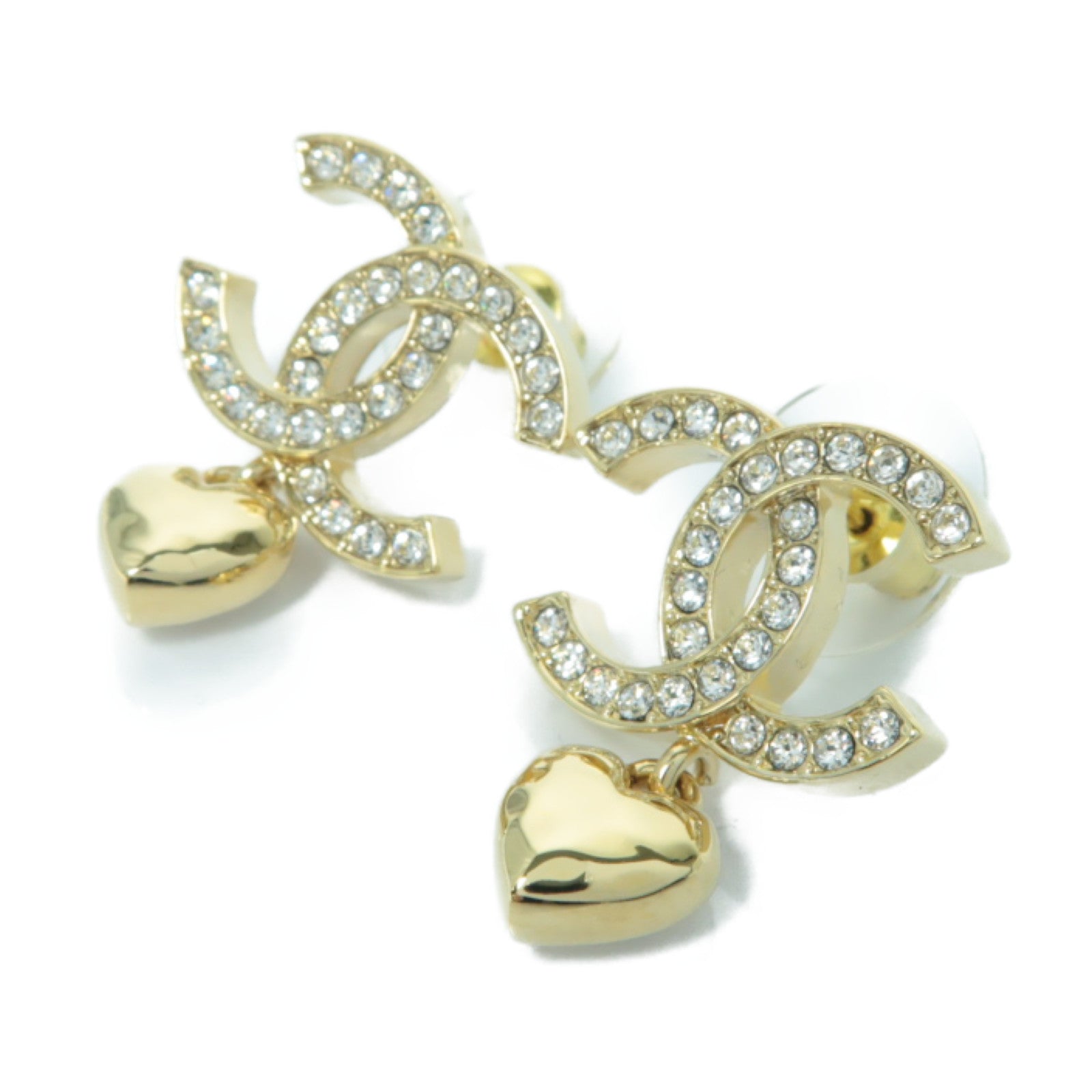 CHANEL 金屬Earrings耳環金色/透明