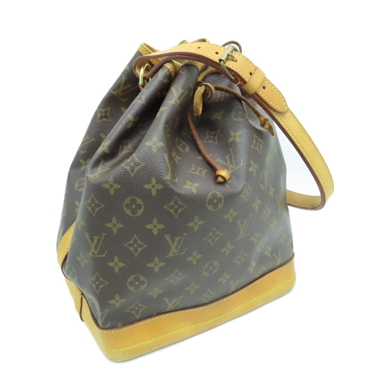 LOUIS VUITTON Monogram Noe金扣肩背袋棕色