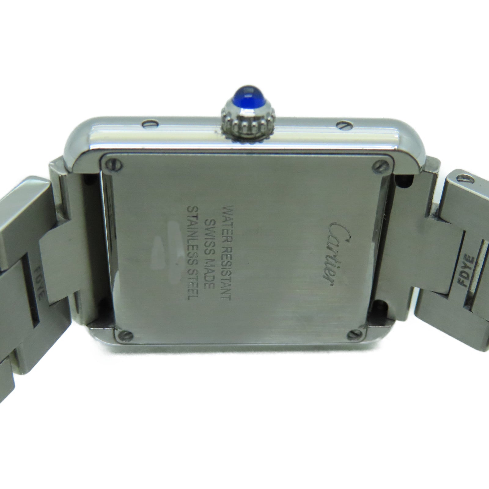 CARTIER Tank Solo Stainless Steel Watch Quartz Movement White