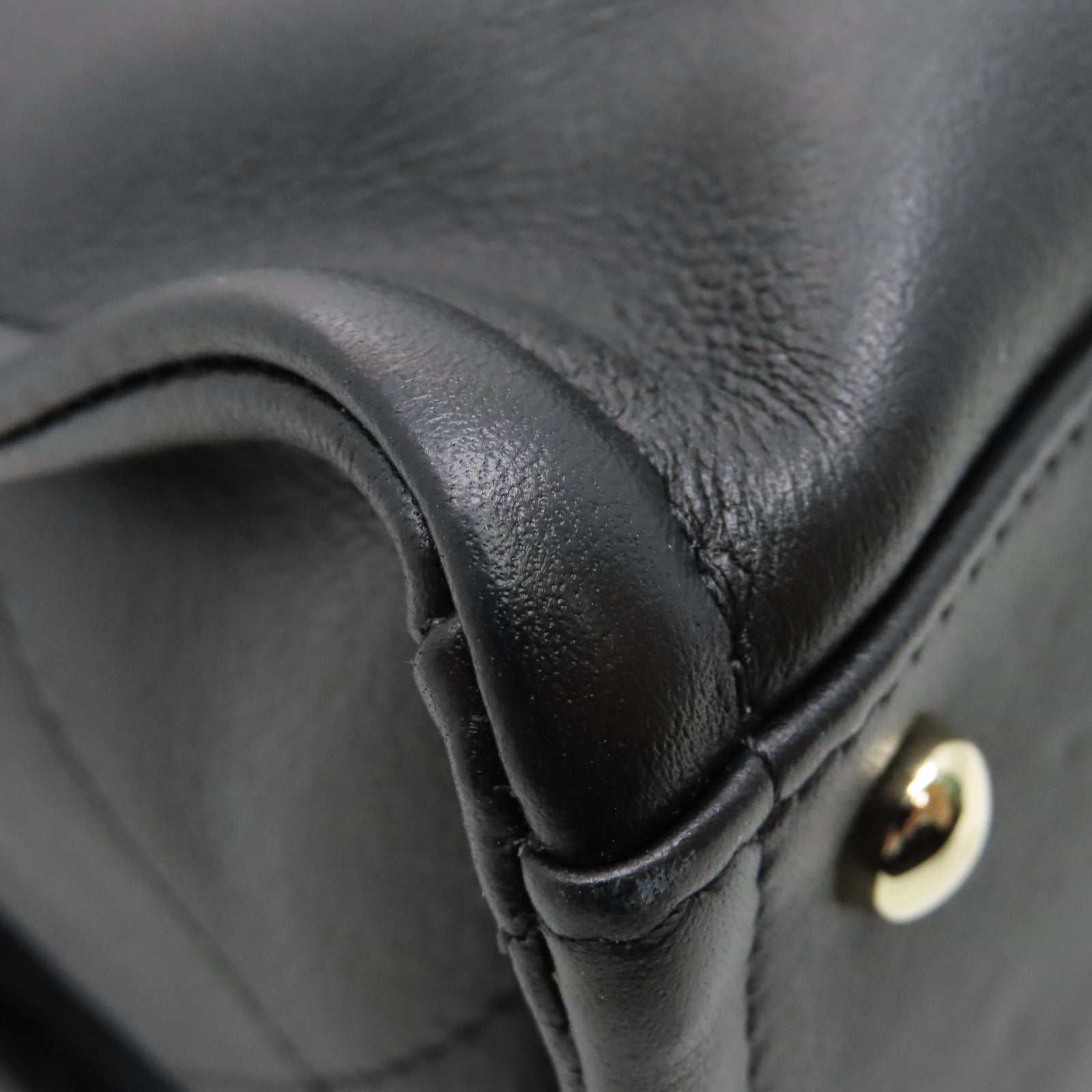 CHANEL 牛皮皮革2 Way Shoulder Handbag金扣链带肩背袋黑色