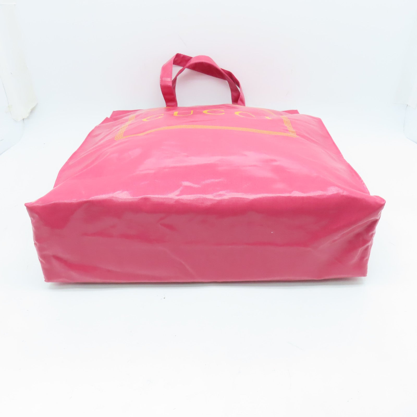 GUCCI 【激減優惠】塗層帆布Logo Print Tite Bag手挽袋粉紅色