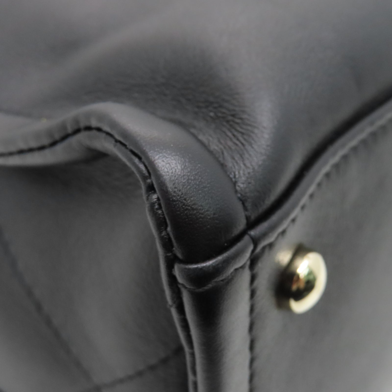 CHANEL 牛皮皮革2 Way Shoulder Handbag金扣链带肩背袋黑色