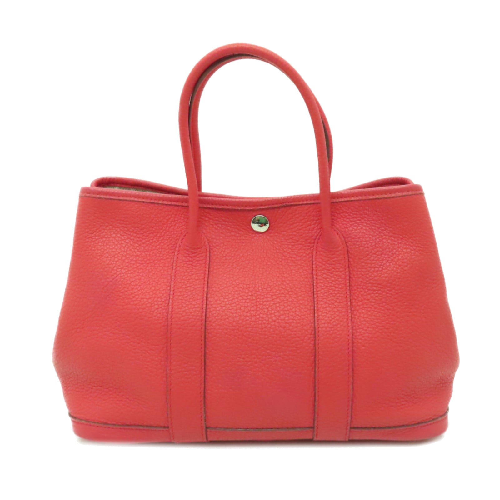 HERMES Negonda皮革Garden Party TPM銀扣手挽袋Rose Jaipur粉紅色