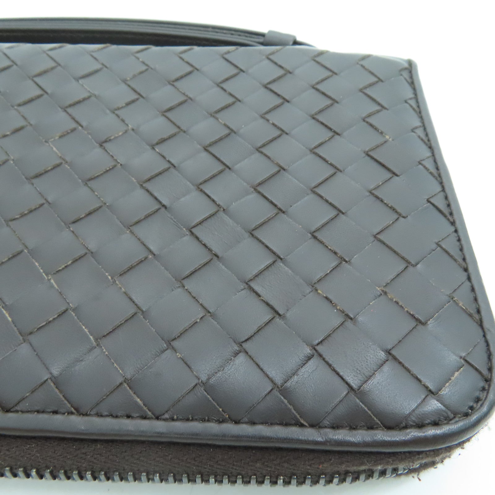 BOTTEGA VENETA 牛皮皮革Clutch手拿包啡色