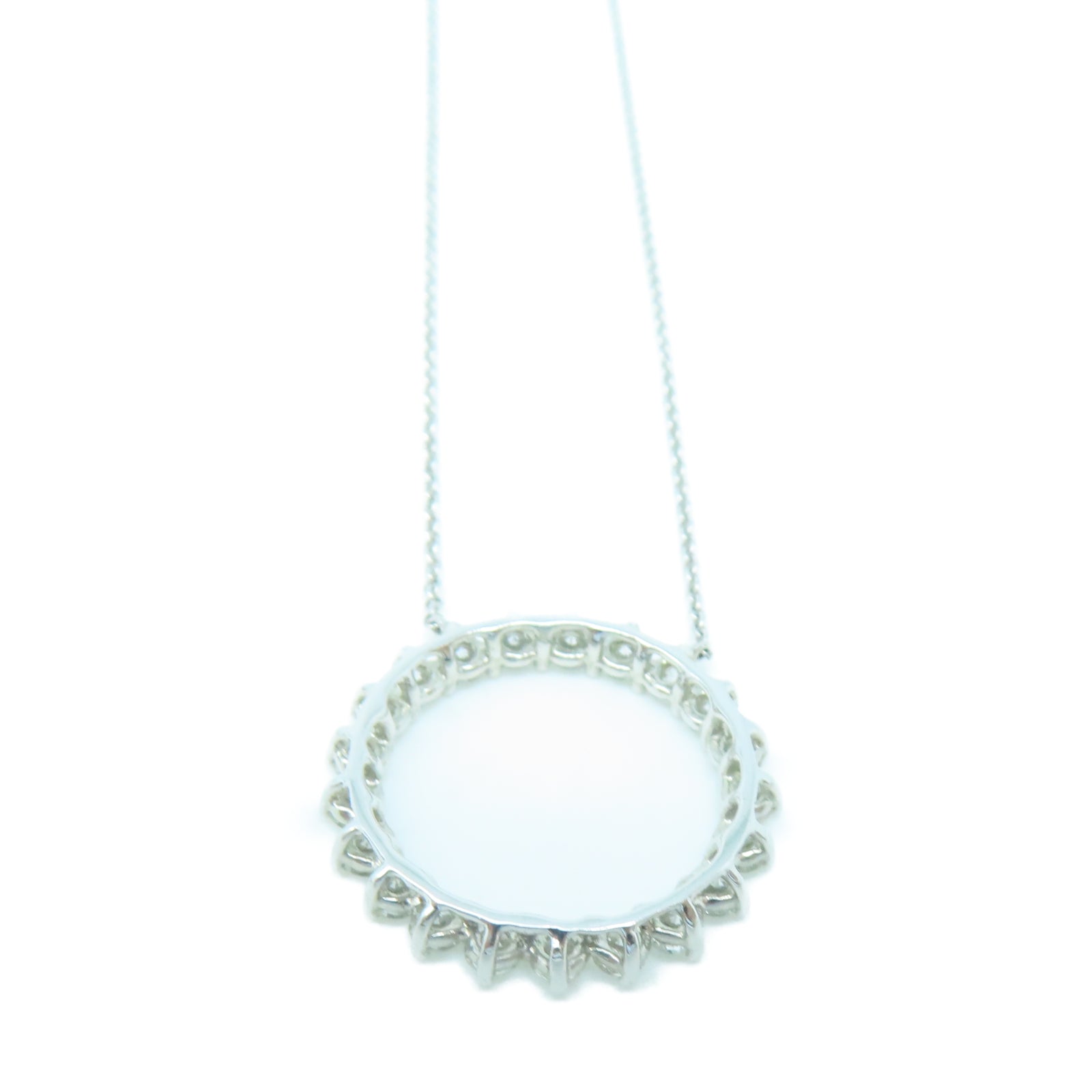 TIFFANY＆CO PT950鉑金Open Circle Necklace鑽石項鍊