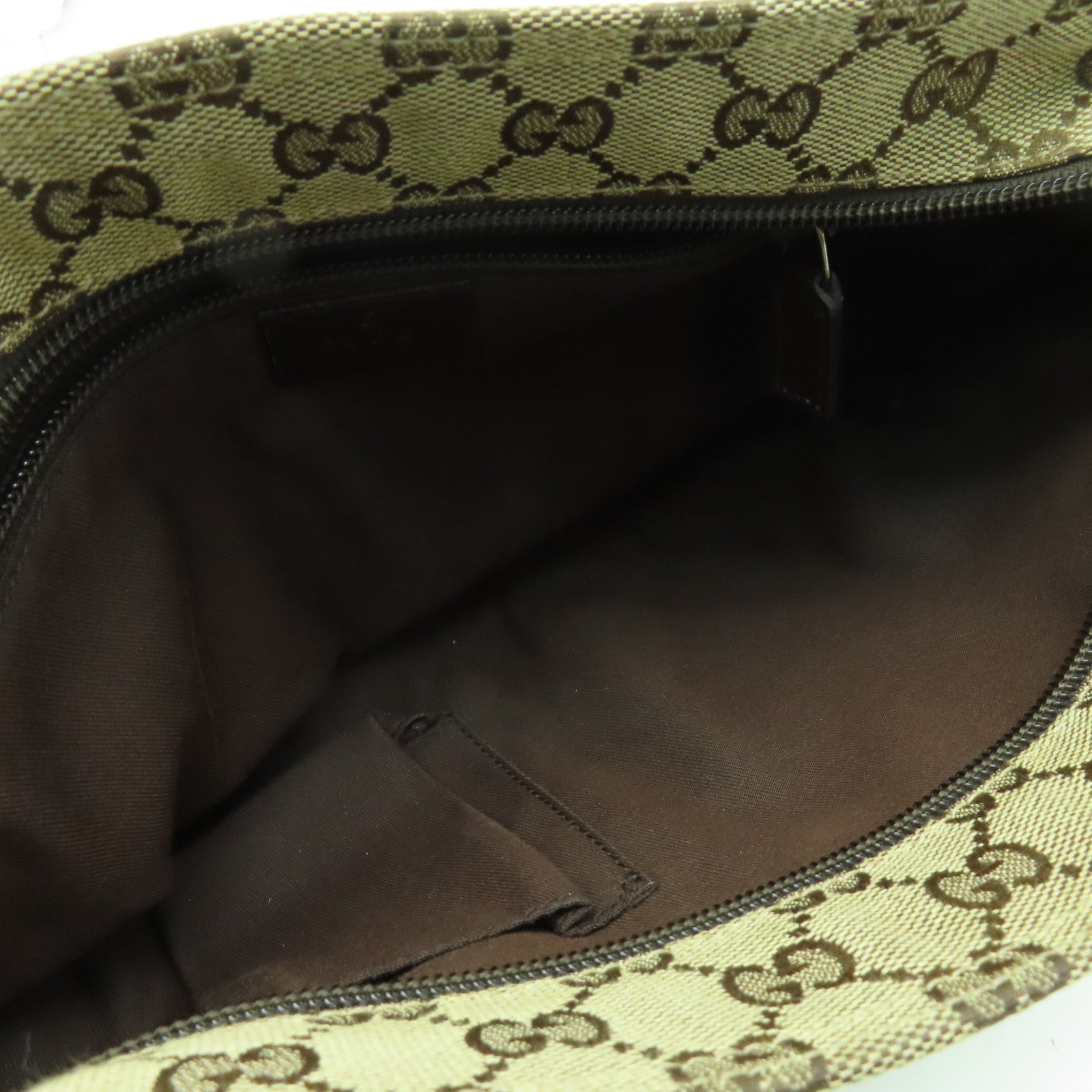 GUCCI 帆布Shoulder Bag銀扣肩背袋啡色