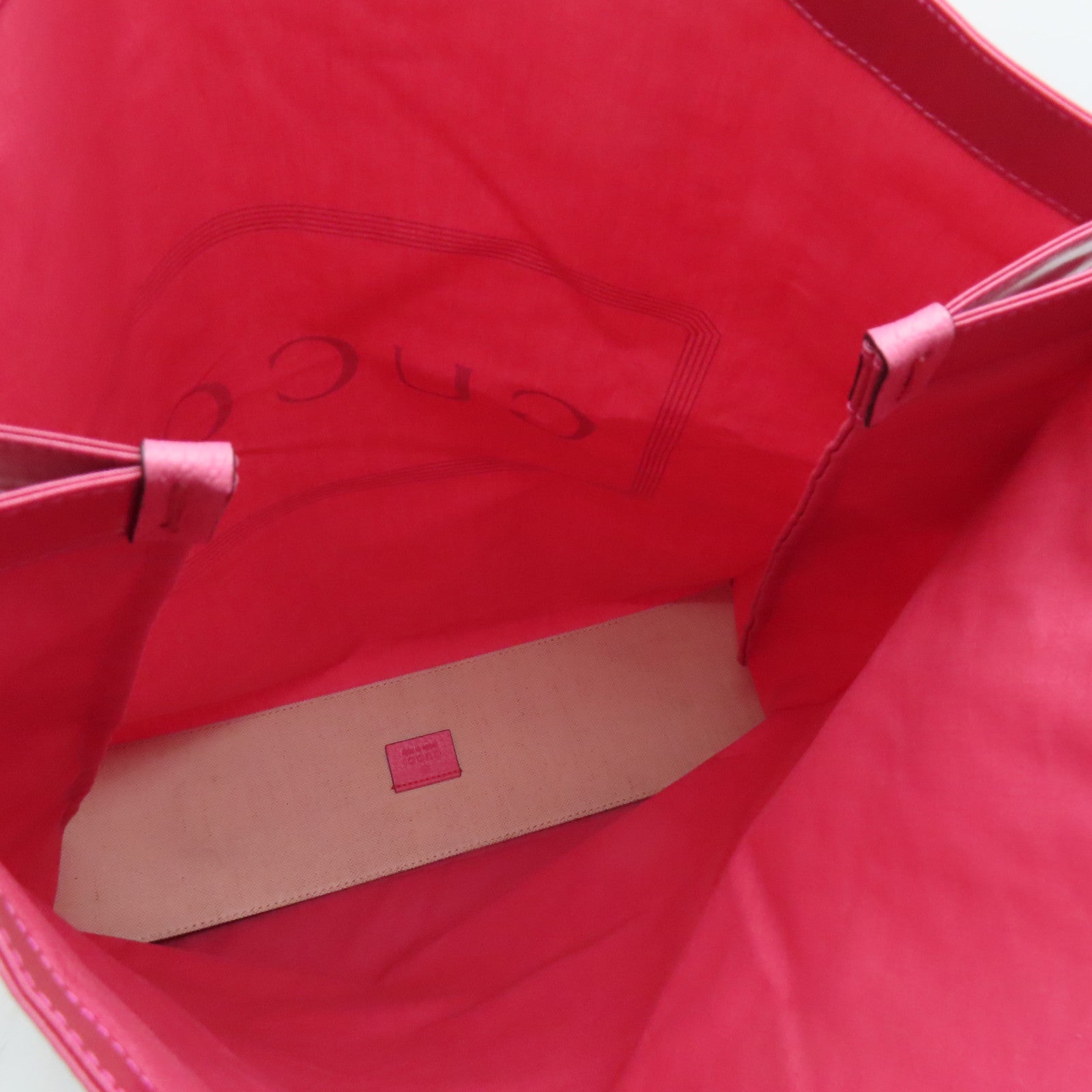 GUCCI 【激減優惠】塗層帆布Logo Print Tite Bag手挽袋粉紅色
