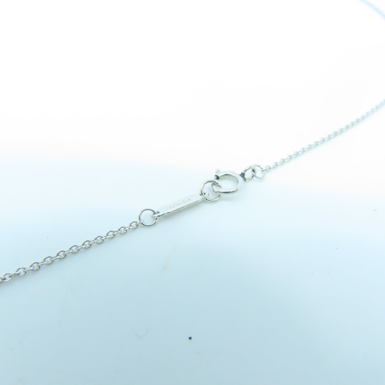 TIFFANY＆CO PT950鉑金Open Circle Necklace鑽石項鍊
